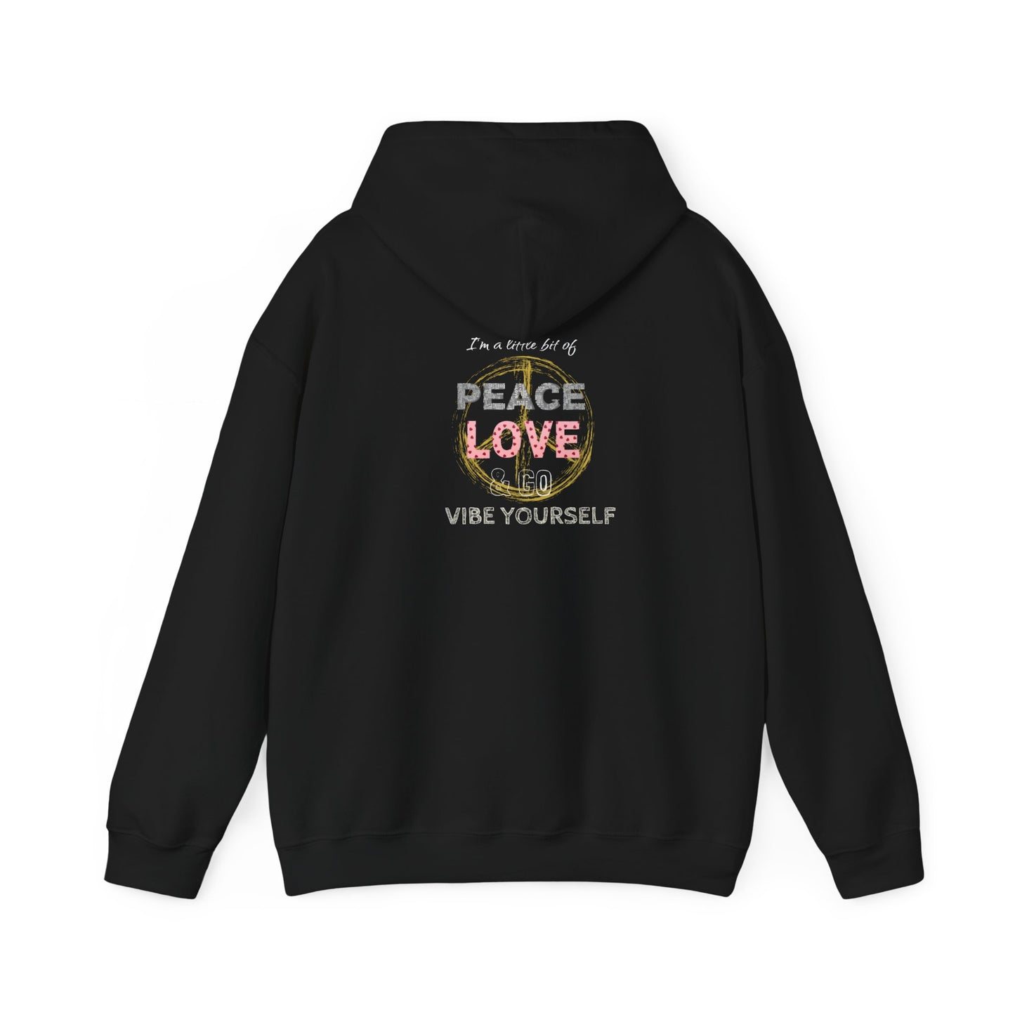 Peace, Love, Vibe yourself Unisex Heavy Blend™ Hooded Sweatshirt