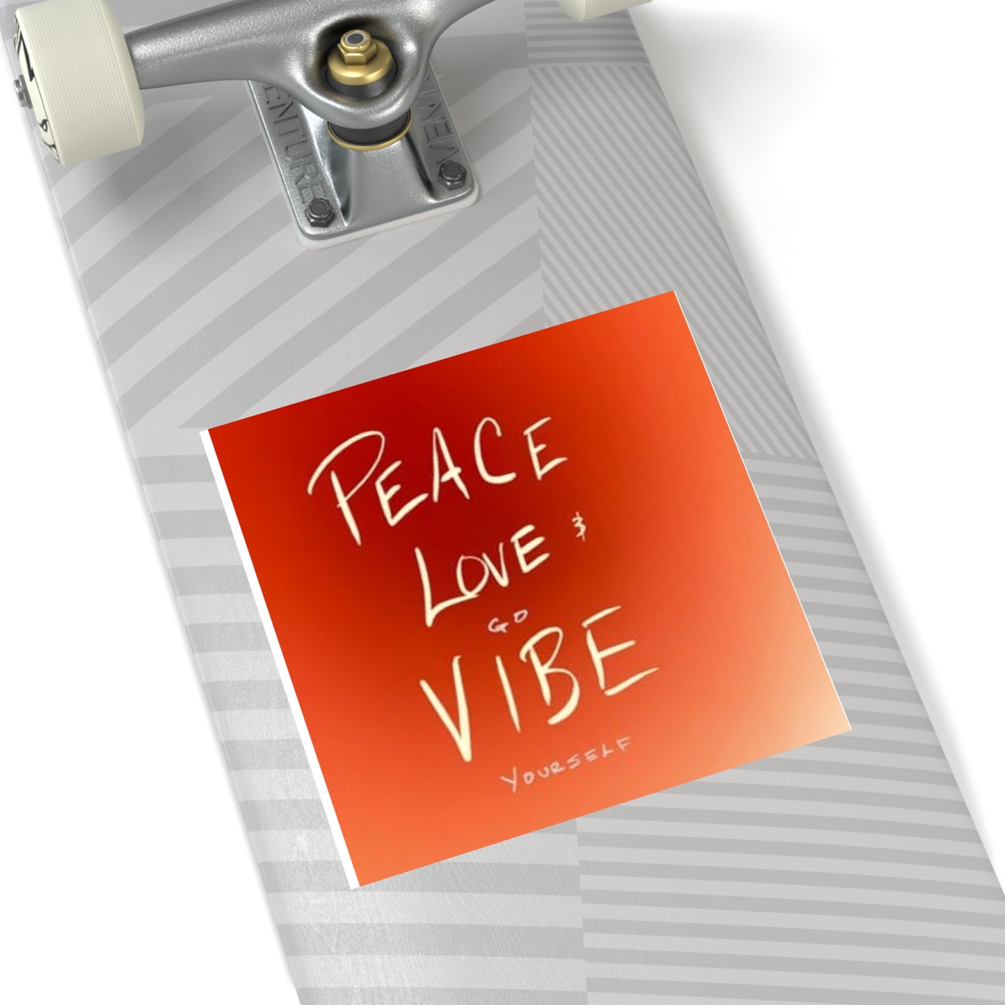 Peace, love, go vibe yourself Square Stickers, Indoor\Outdoor