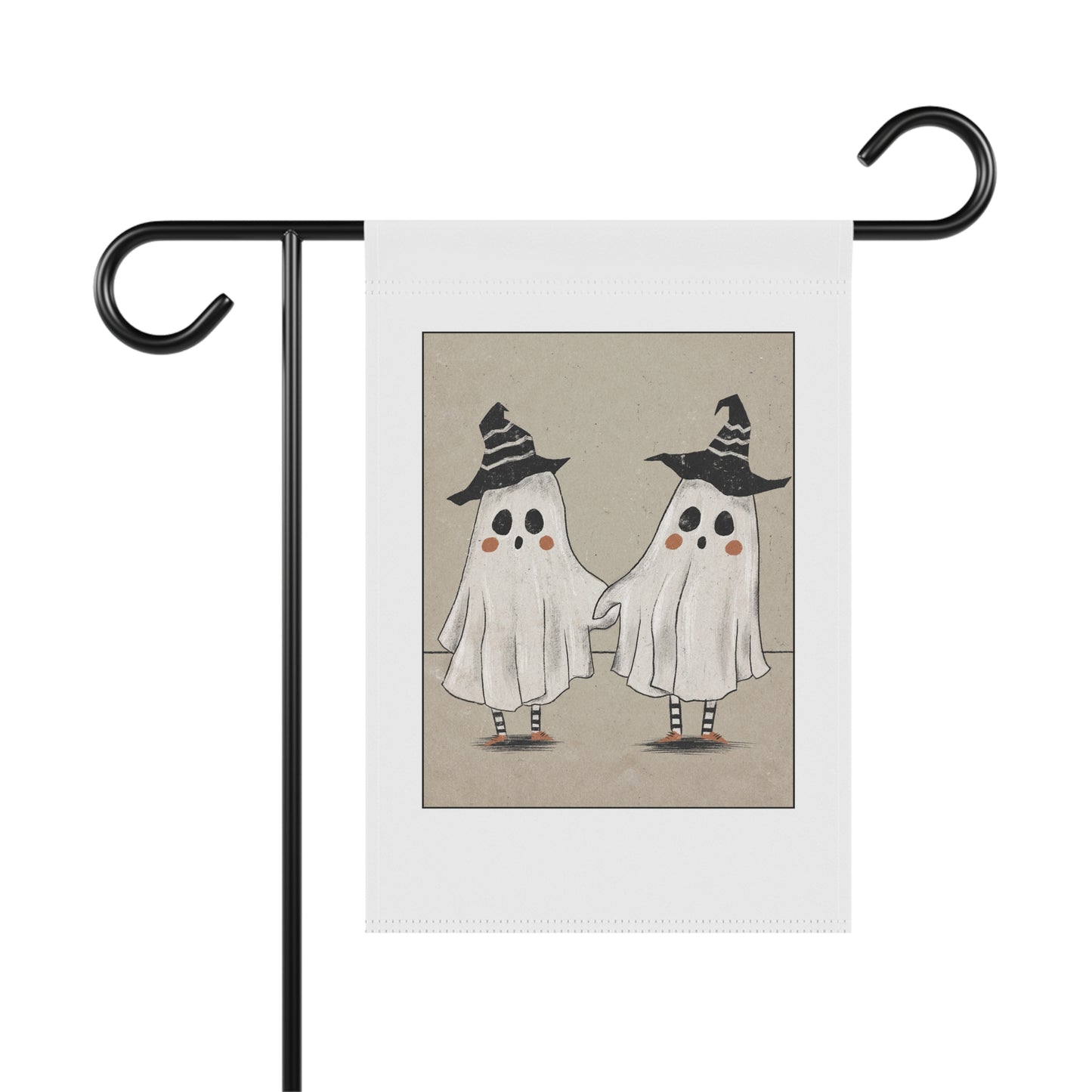 Ghosts Holding Hands Garden & House Banner | Spooky Halloween Outdoor Decor