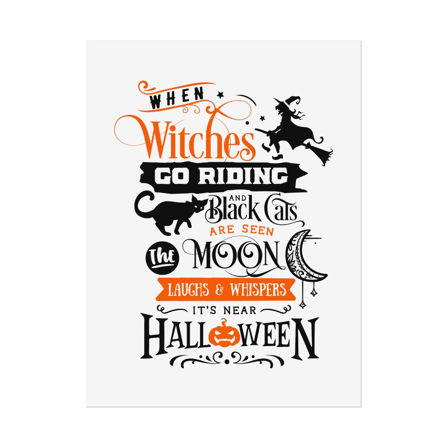 When Witches Rolled Poster | Mystical Wall Art Decor