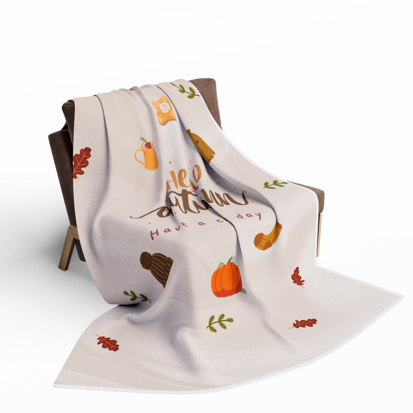 Hello Autumn Arctic Fleece Blanket | Cozy Fall-Themed Throw