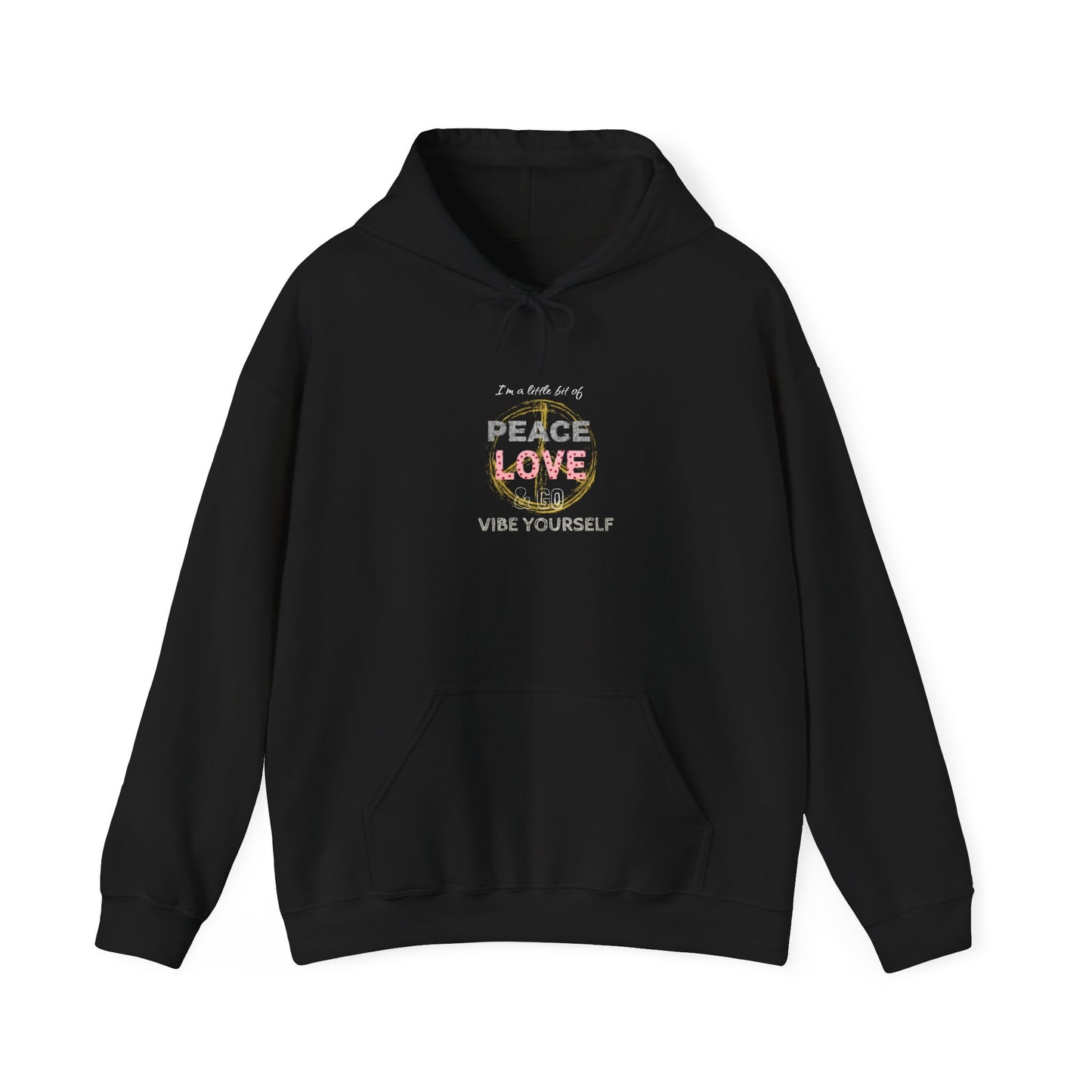 Peace, Love, Vibe yourself Unisex Heavy Blend™ Hooded Sweatshirt