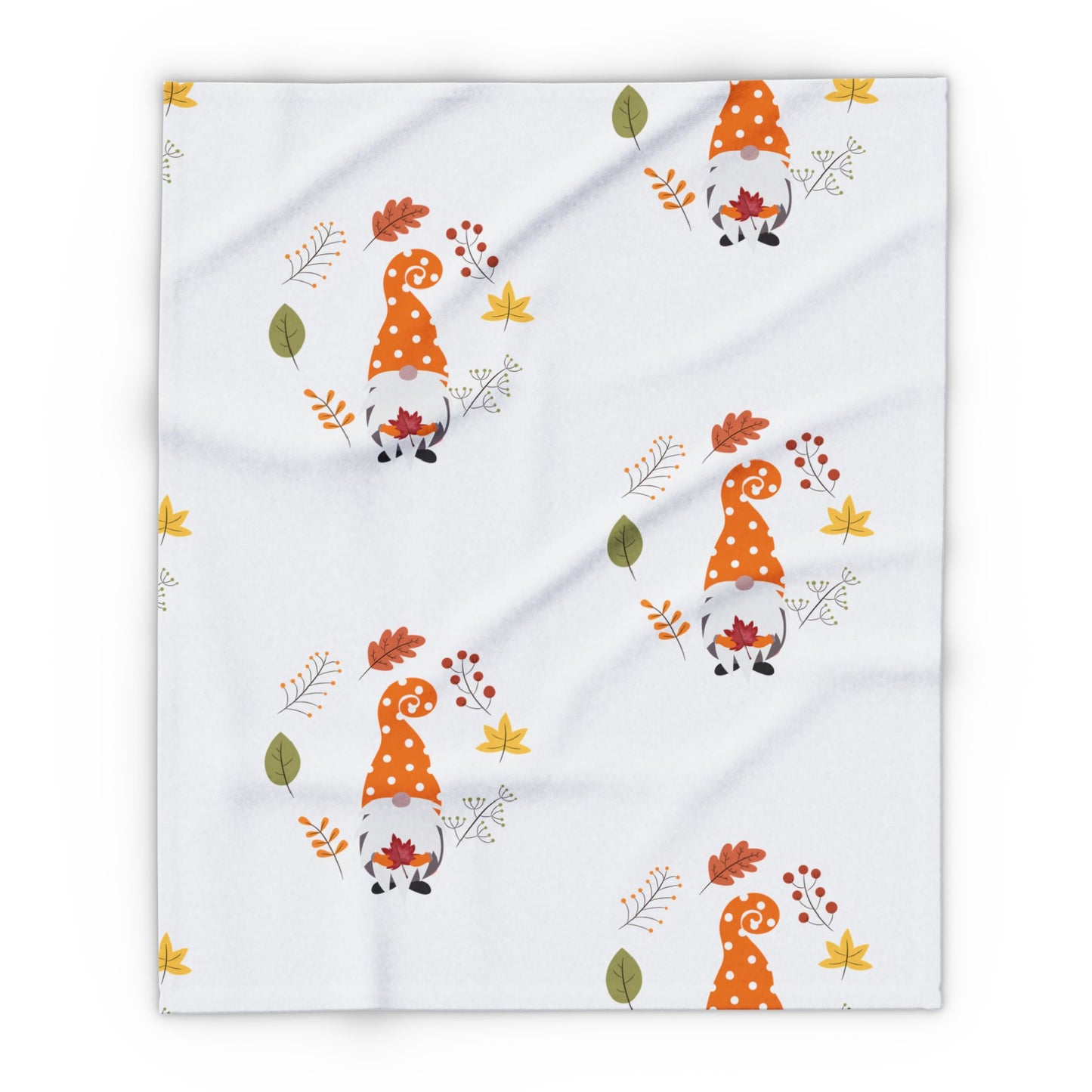 Gnome Arctic Fleece Blanket | Cozy Fall-Themed Throw Blanket