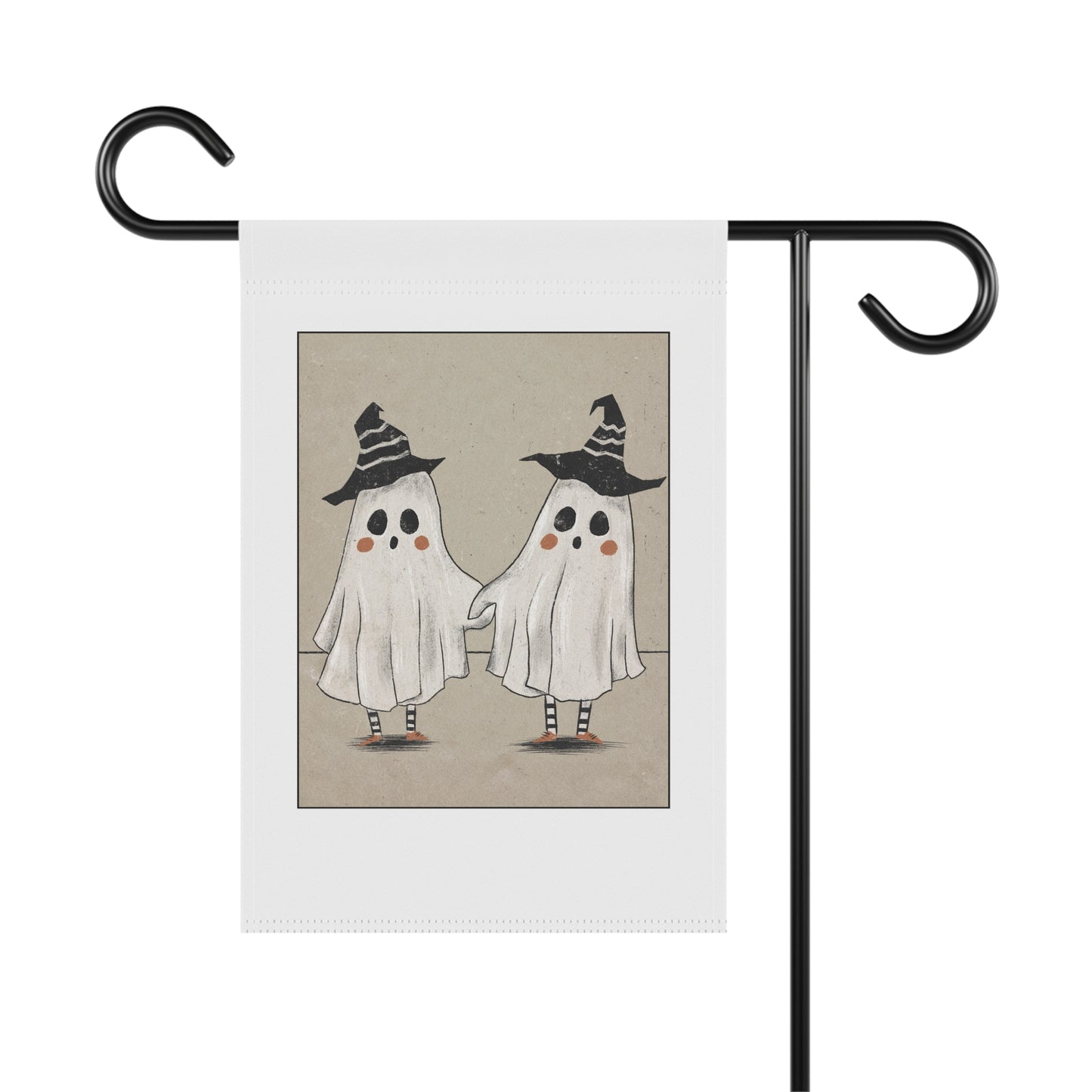 Ghosts Holding Hands Garden & House Banner | Spooky Halloween Outdoor Decor