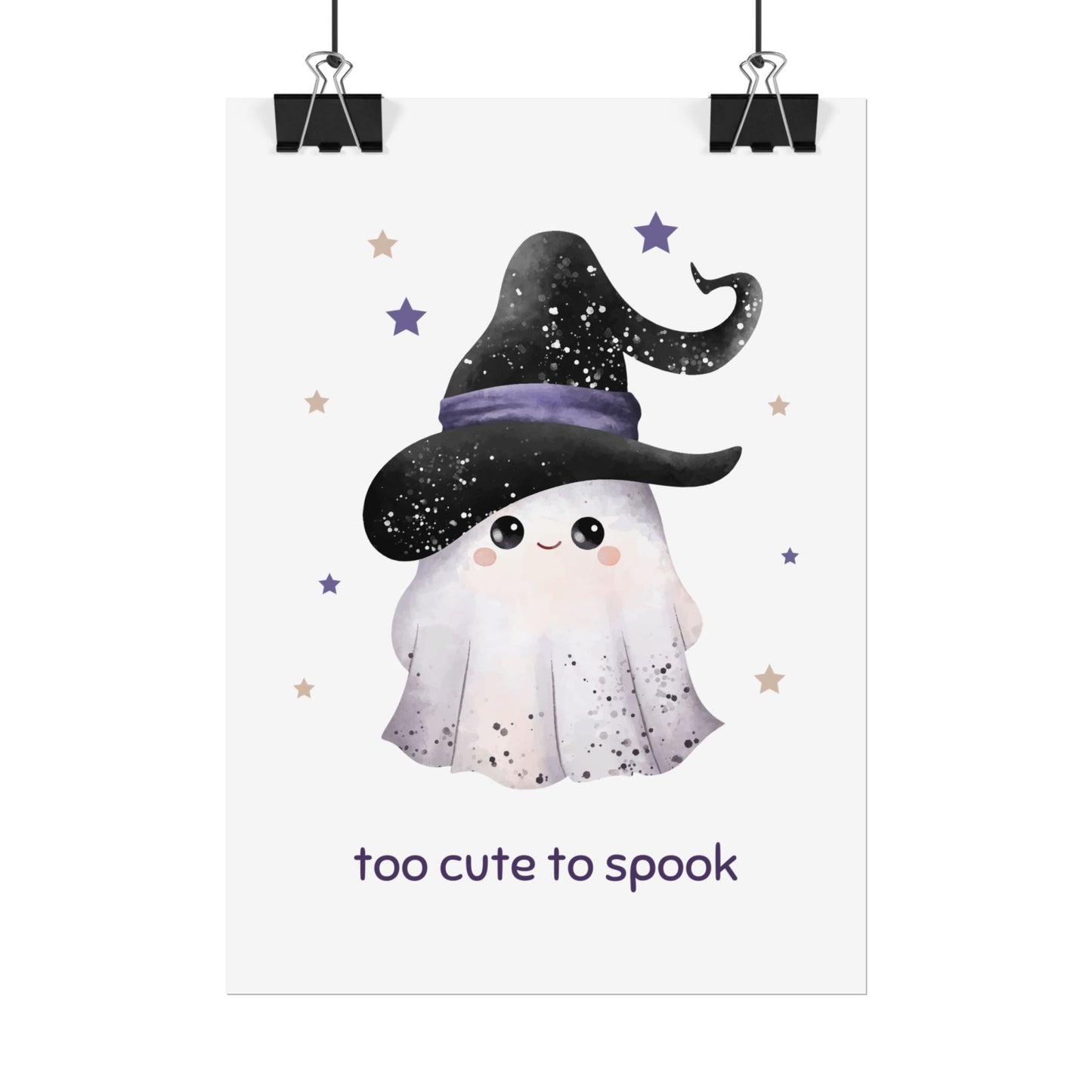 Too Cute to Spook Holding Hands Rolled Poster | Adorable Halloween Wall Art