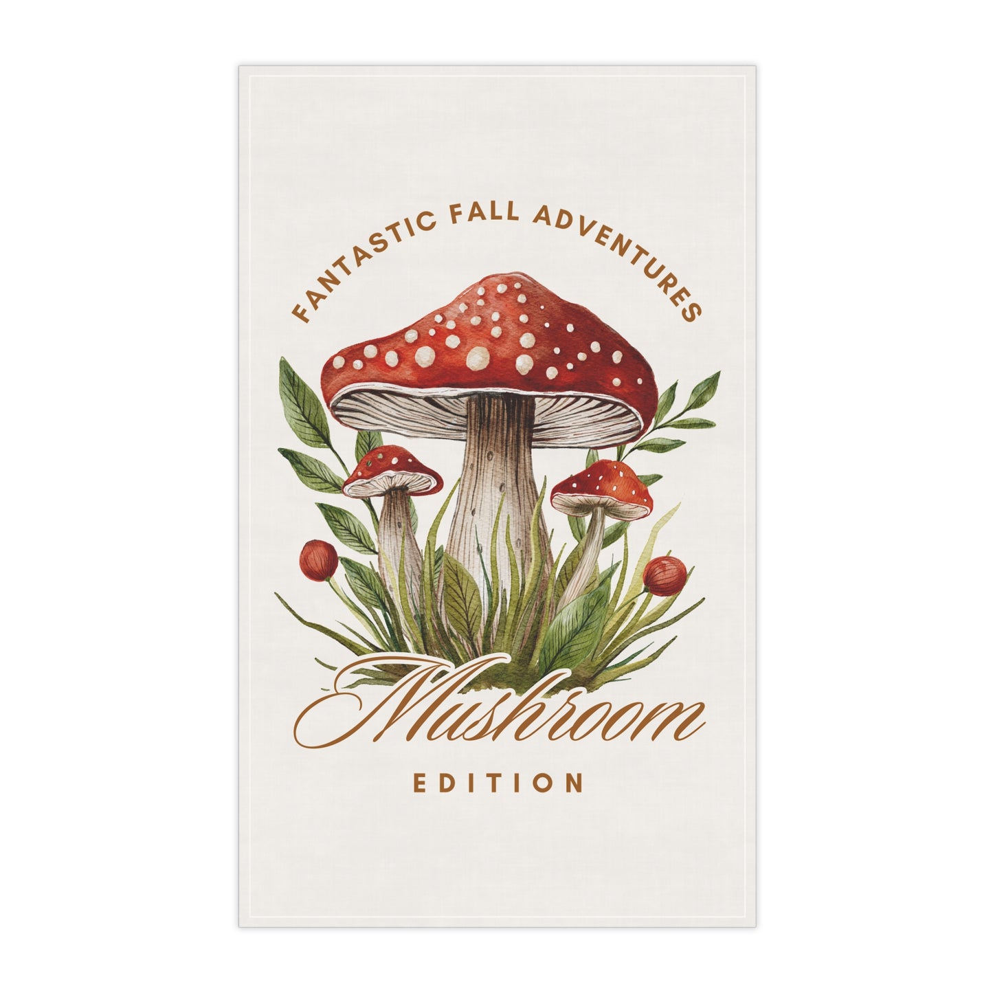 Fall Adventures Mushroom Edition Tea Towels | 100% Cotton Fall-Themed Kitchen Towels