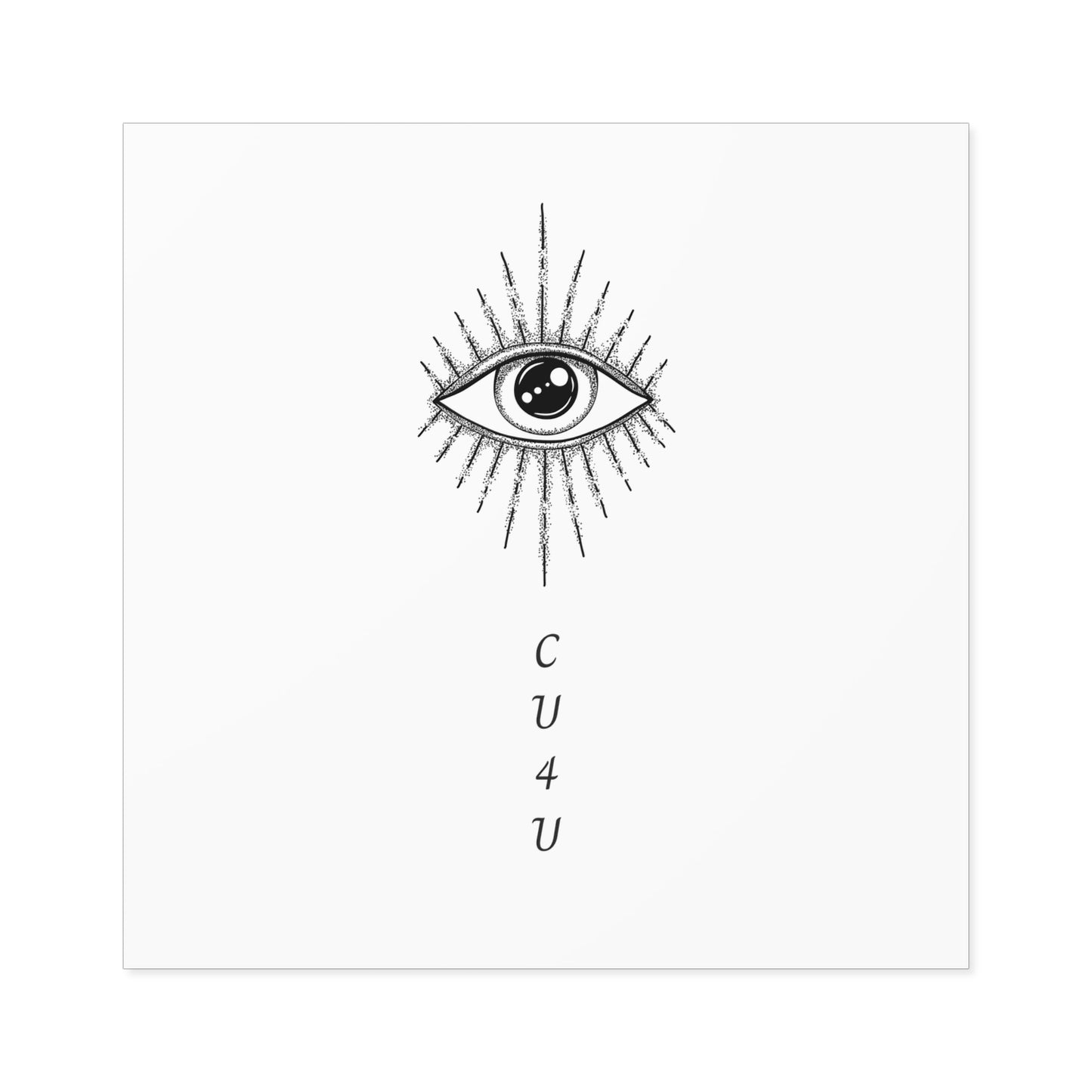 I see you for you Square Stickers, Indoor\Outdoor