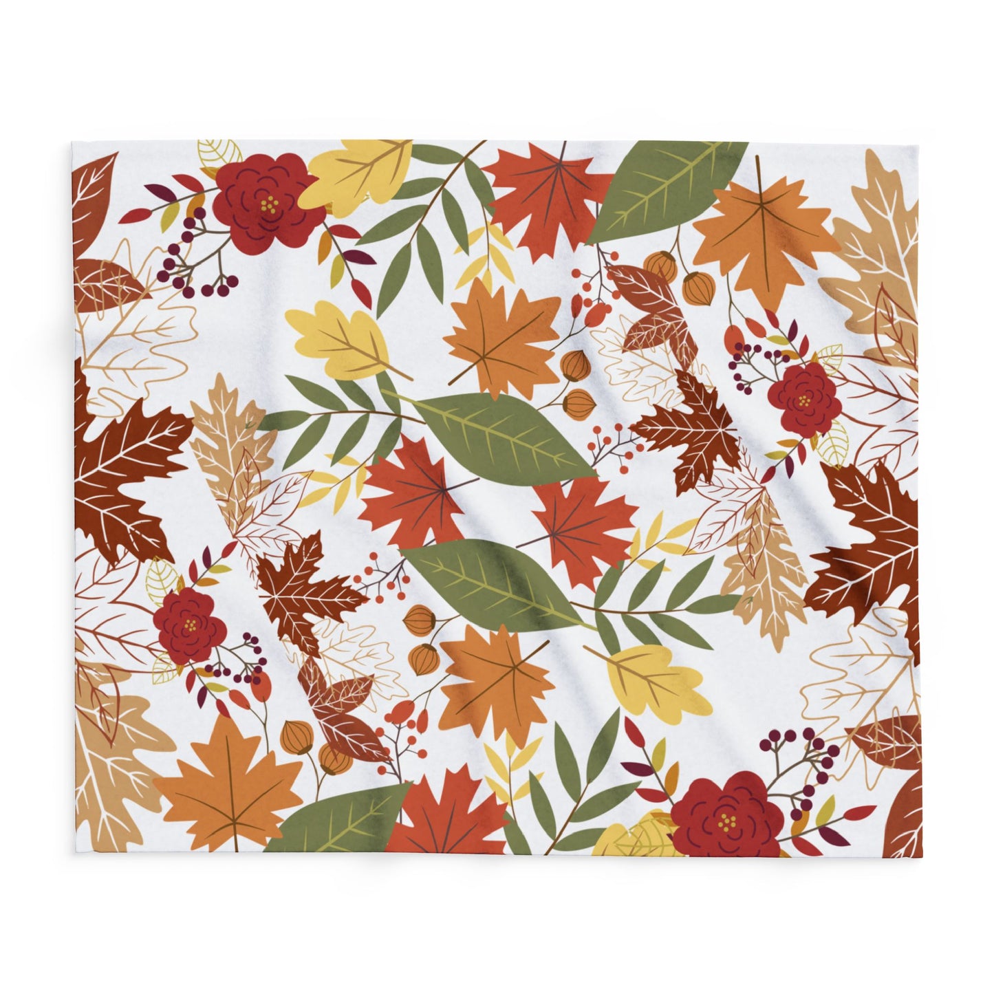 Fall Design Arctic Fleece Blanket | Cozy Autumn-Themed Throw