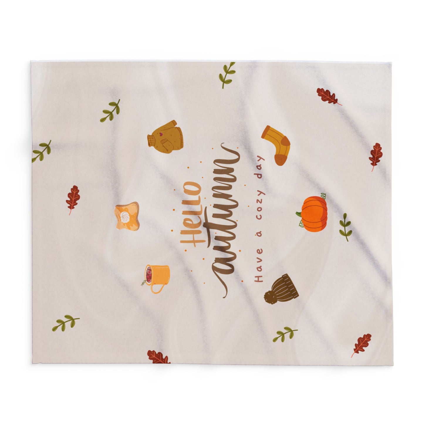 Hello Autumn Arctic Fleece Blanket | Cozy Fall-Themed Throw