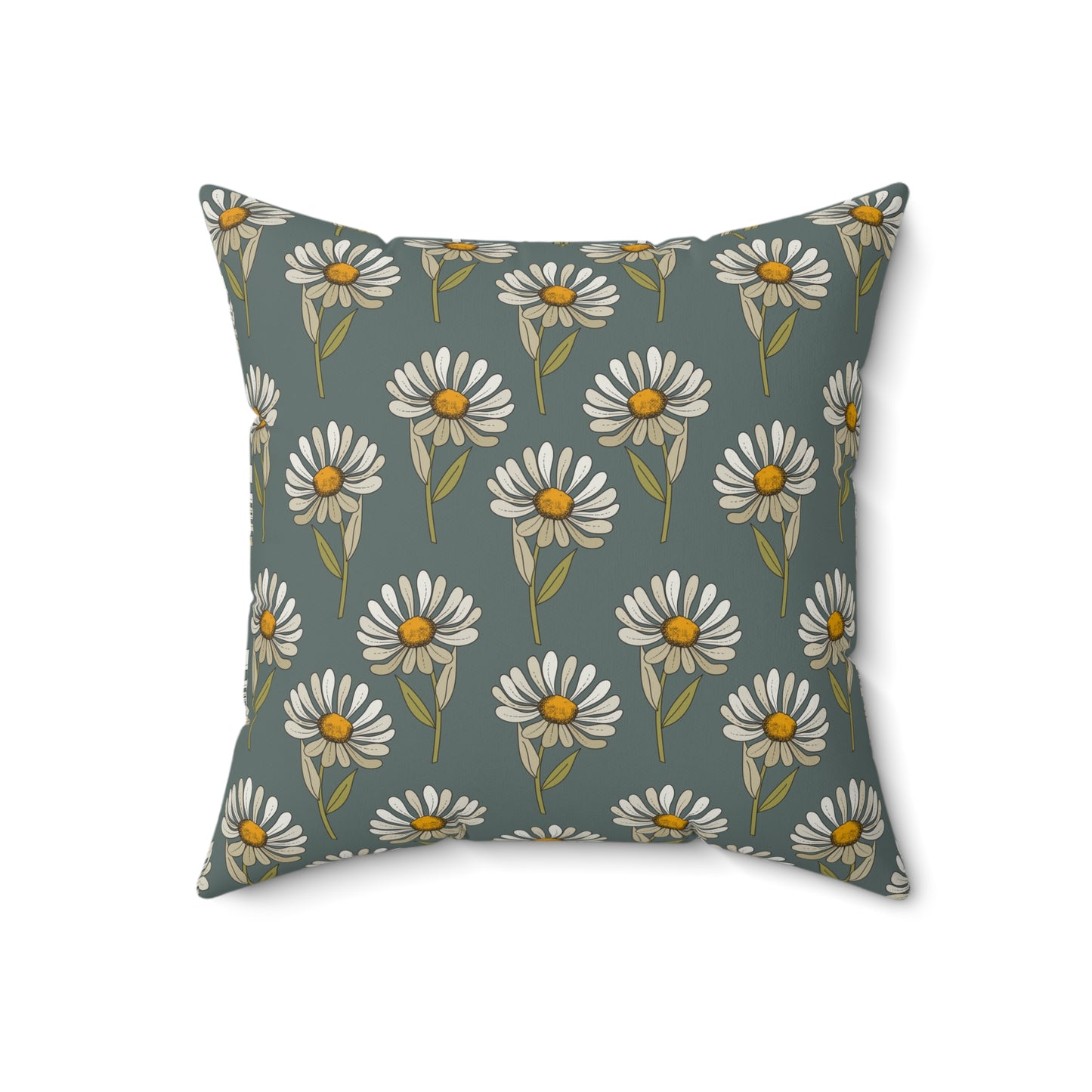 Summer Daisies Spun Polyester Square Pillow