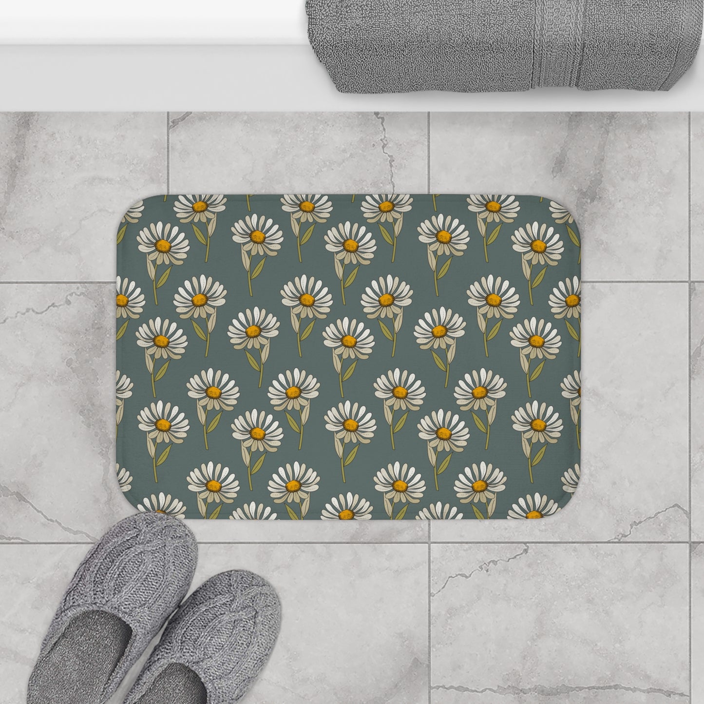 Summer Daisies Bath Mat