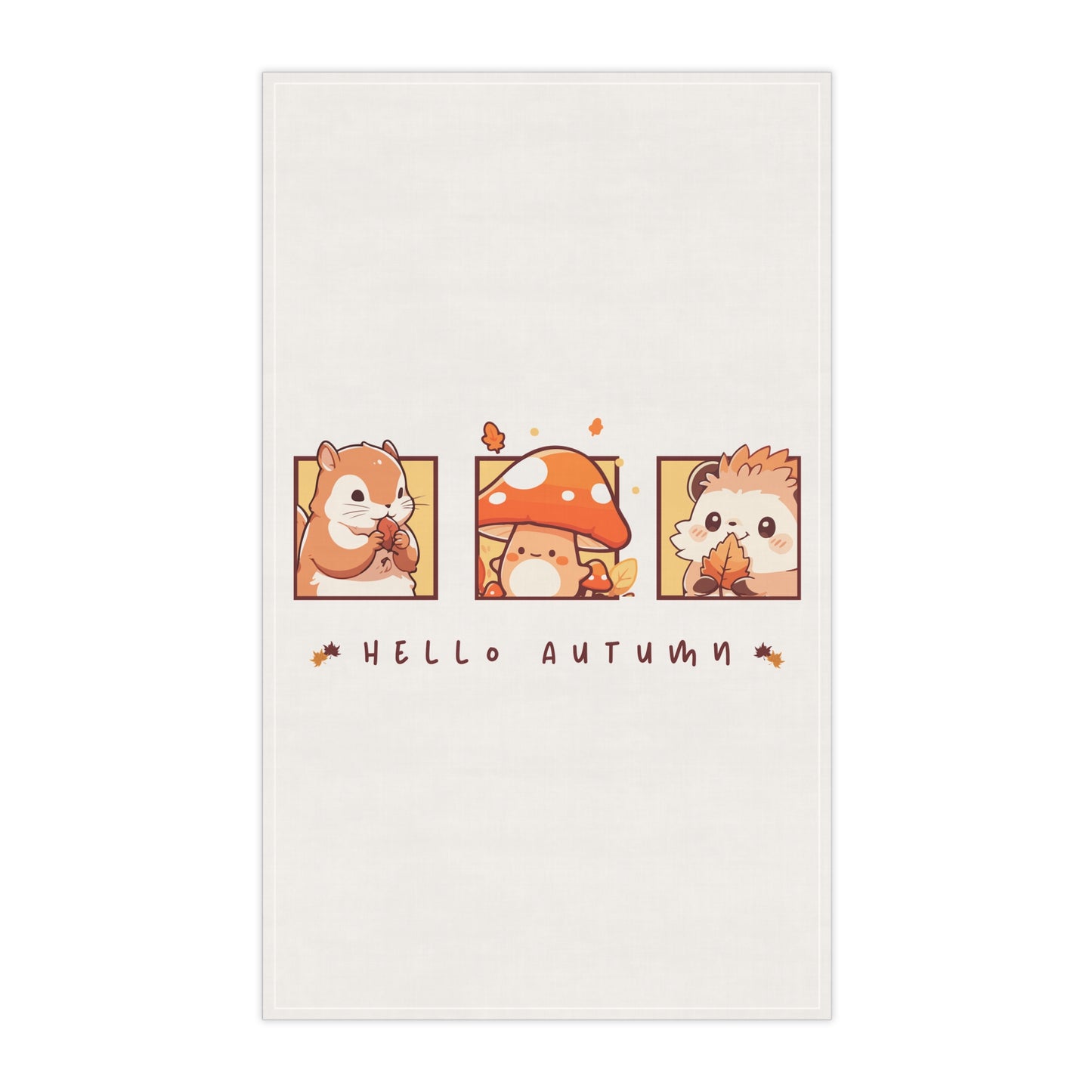 Hello Autumn Tea Towels | 100% Cotton Fall-Themed Kitchen Towels