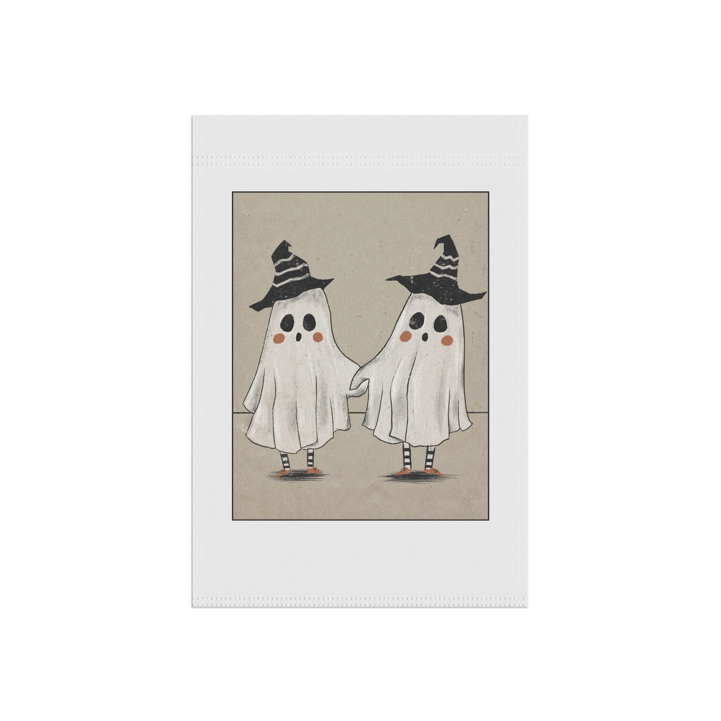 Ghosts Holding Hands Garden & House Banner | Spooky Halloween Outdoor Decor