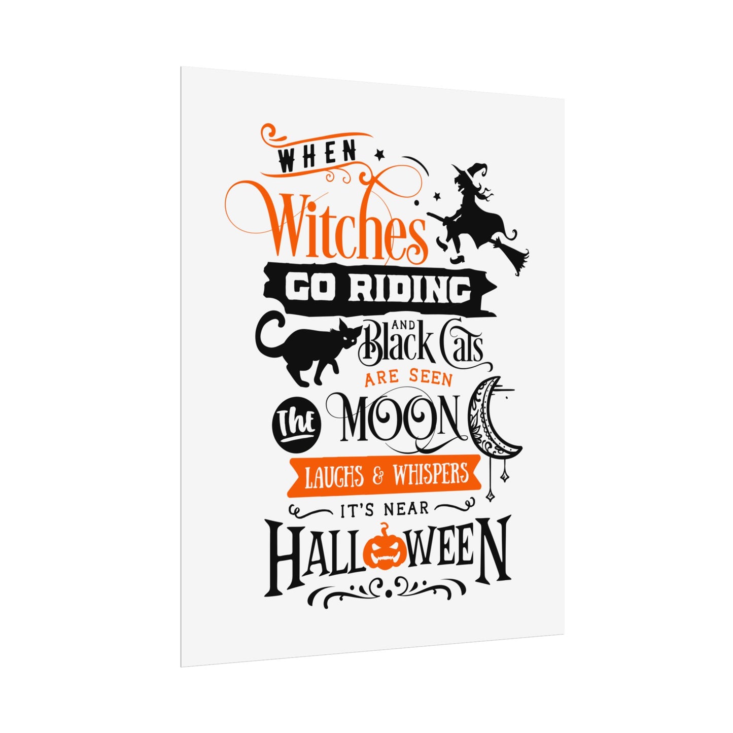 When Witches Rolled Poster | Mystical Wall Art Decor