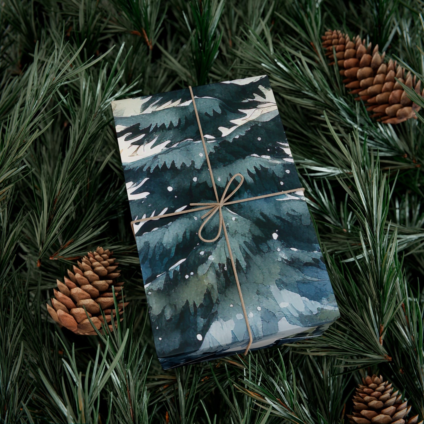 Pine Tree Forest Gift Wrap Papers