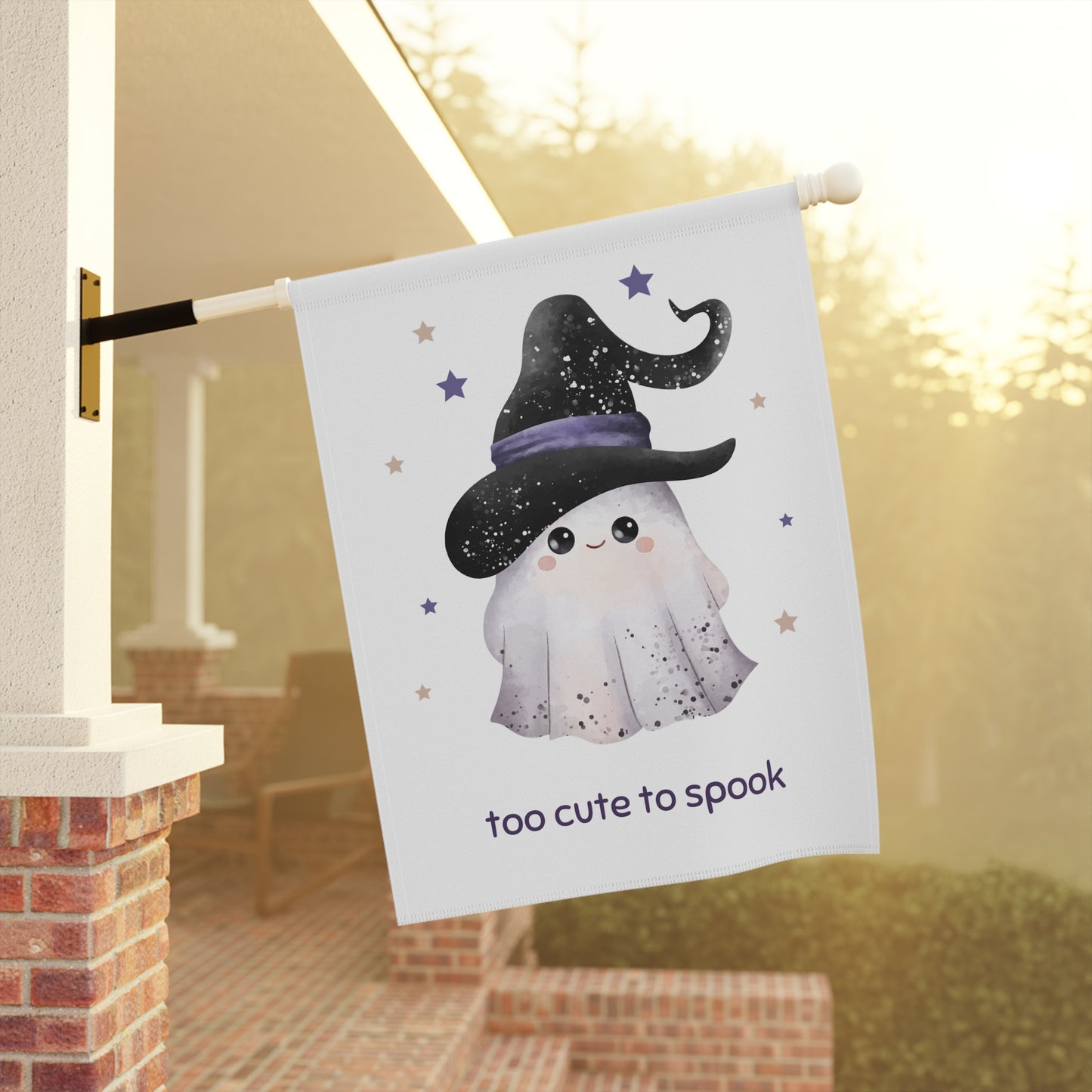 Too Cute to Spook Garden & House Banner | Fun Halloween Outdoor Decor