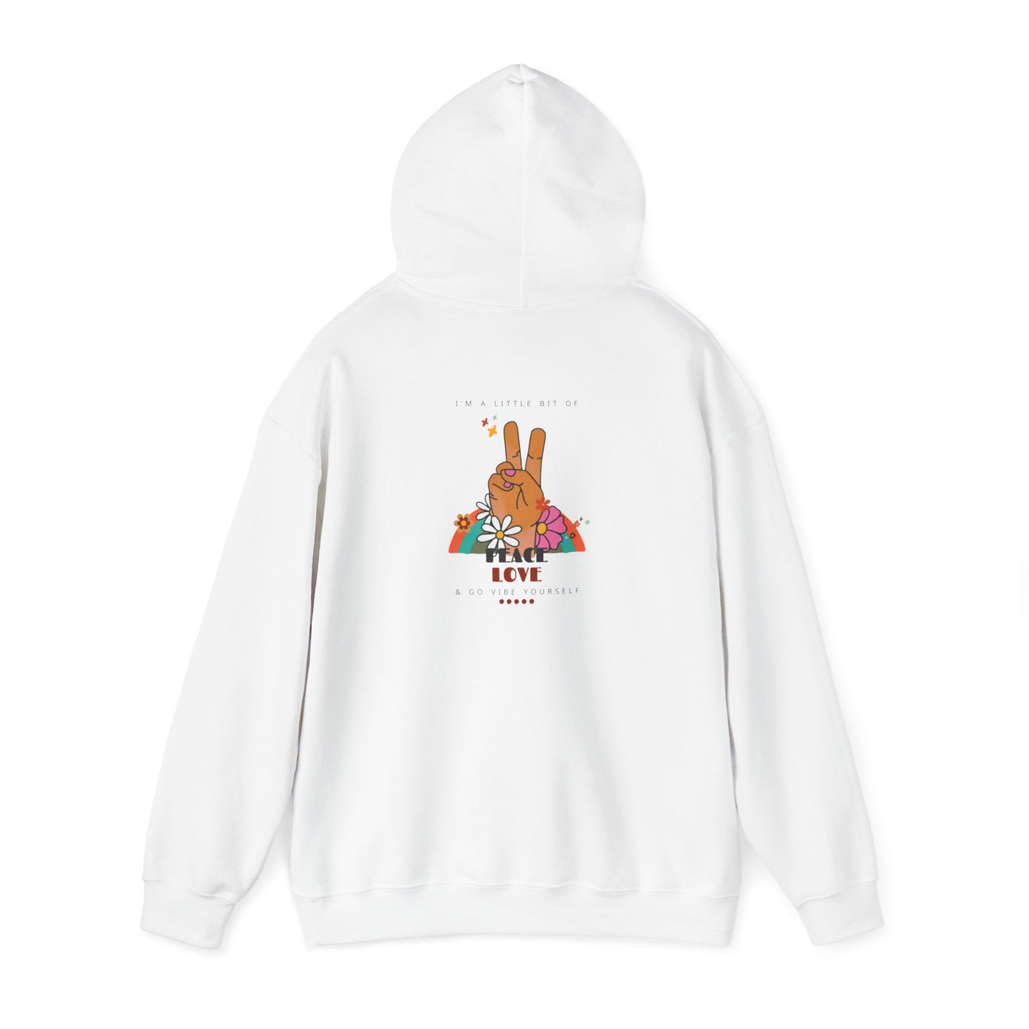 Peace, Love, Go Vibe Yourself Unisex Heavy Blend™ Hooded Sweatshirt