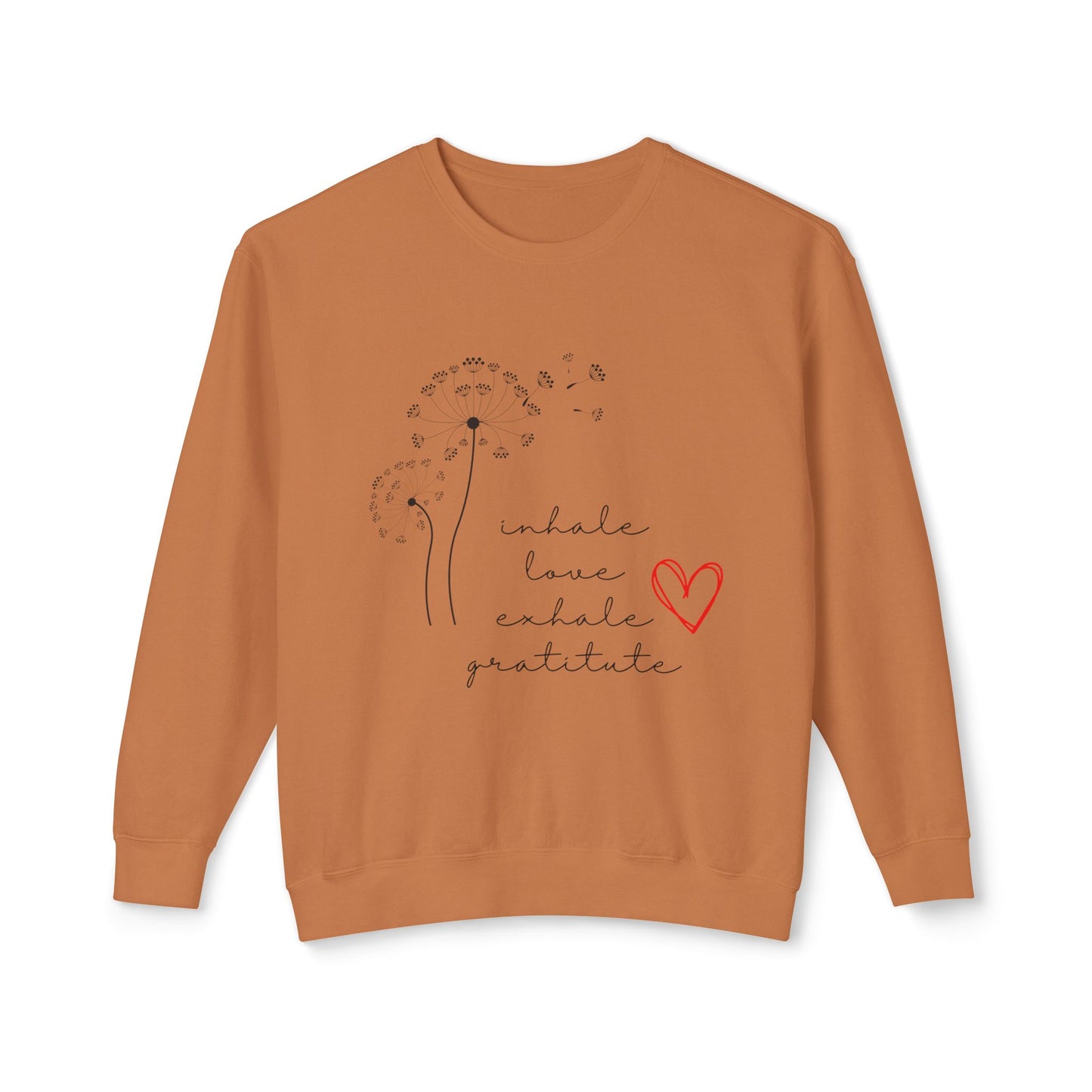 Inhale love exhale gratitude Unisex Lightweight Crewneck Sweatshirt