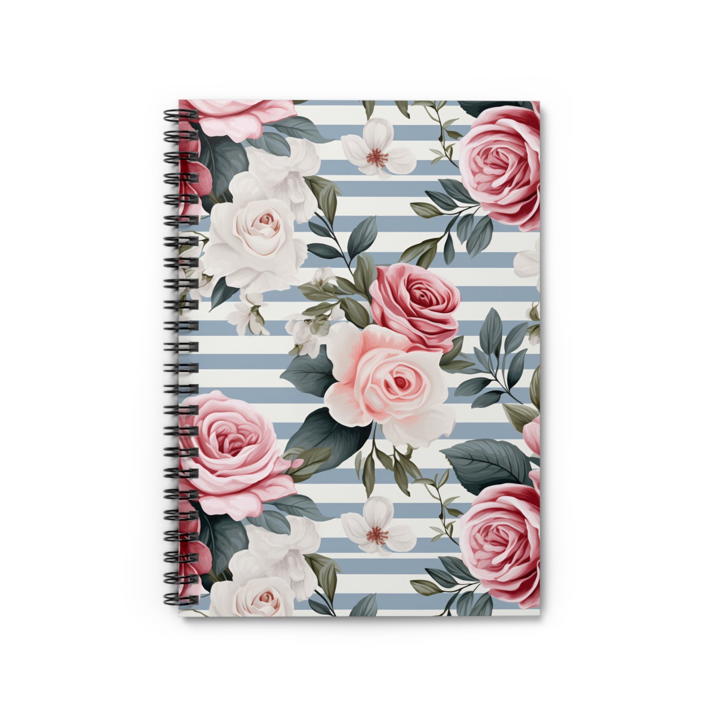 Vintage Rose Spiral Notebook - Ruled Line