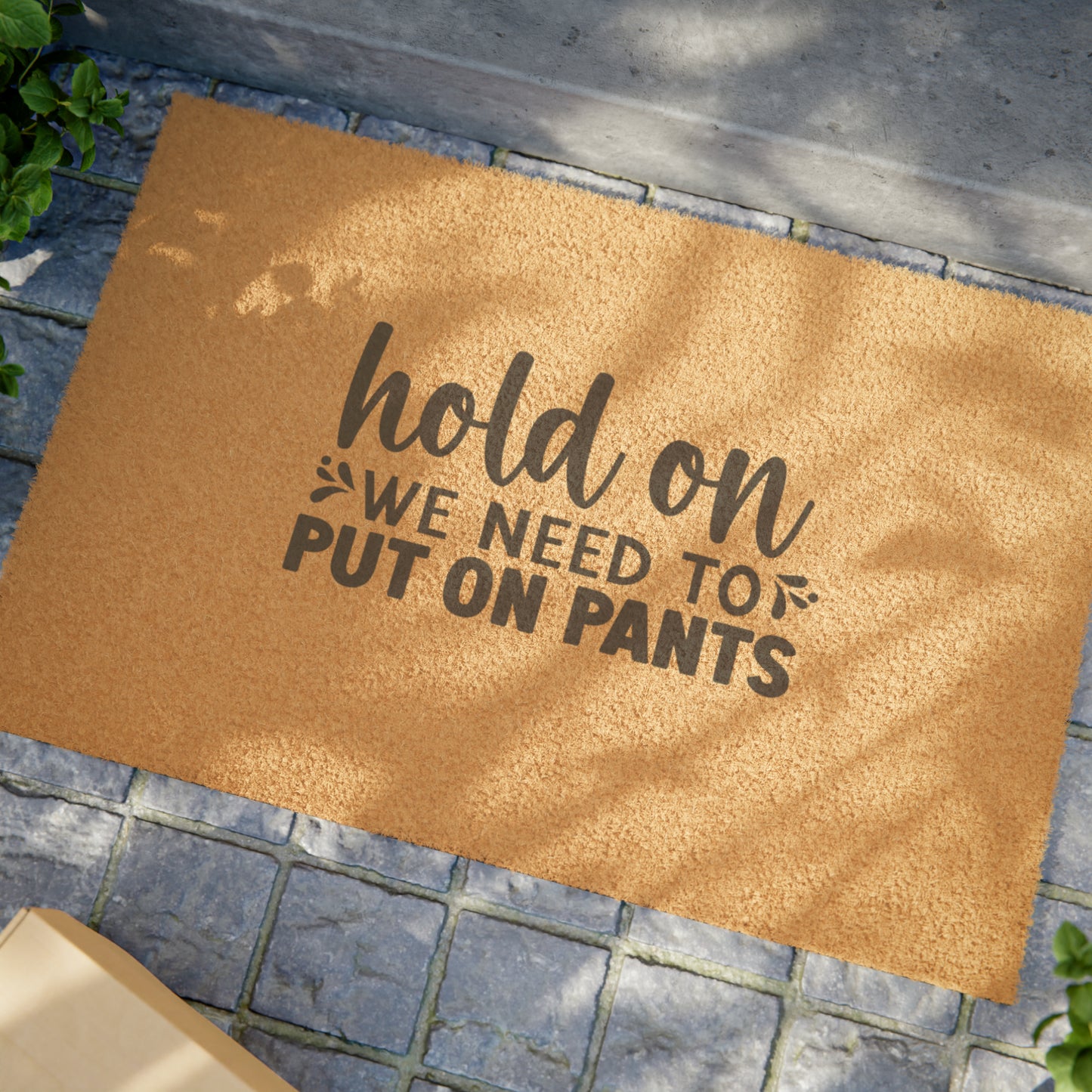 Hold On We Need To Put On Pants Doormat