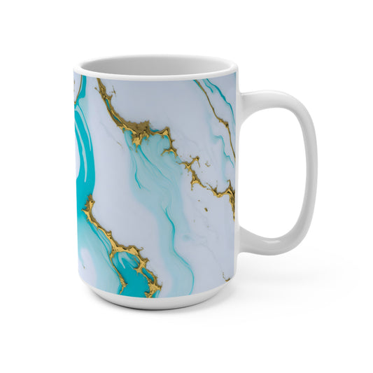 Turquois Marble Mug 15oz