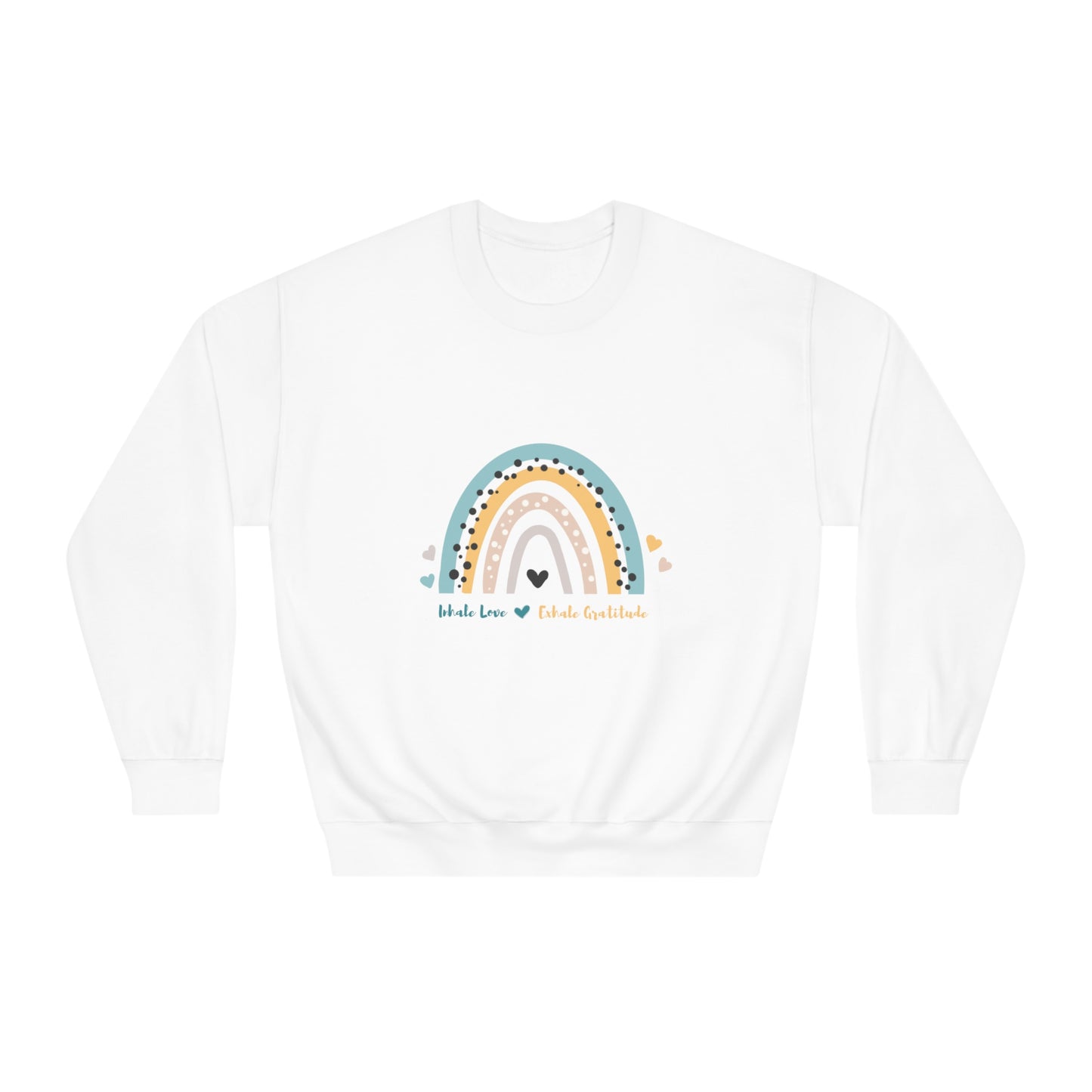 Inhale Love, Exhale Gratitude Unisex DryBlend® Crewneck Sweatshirt