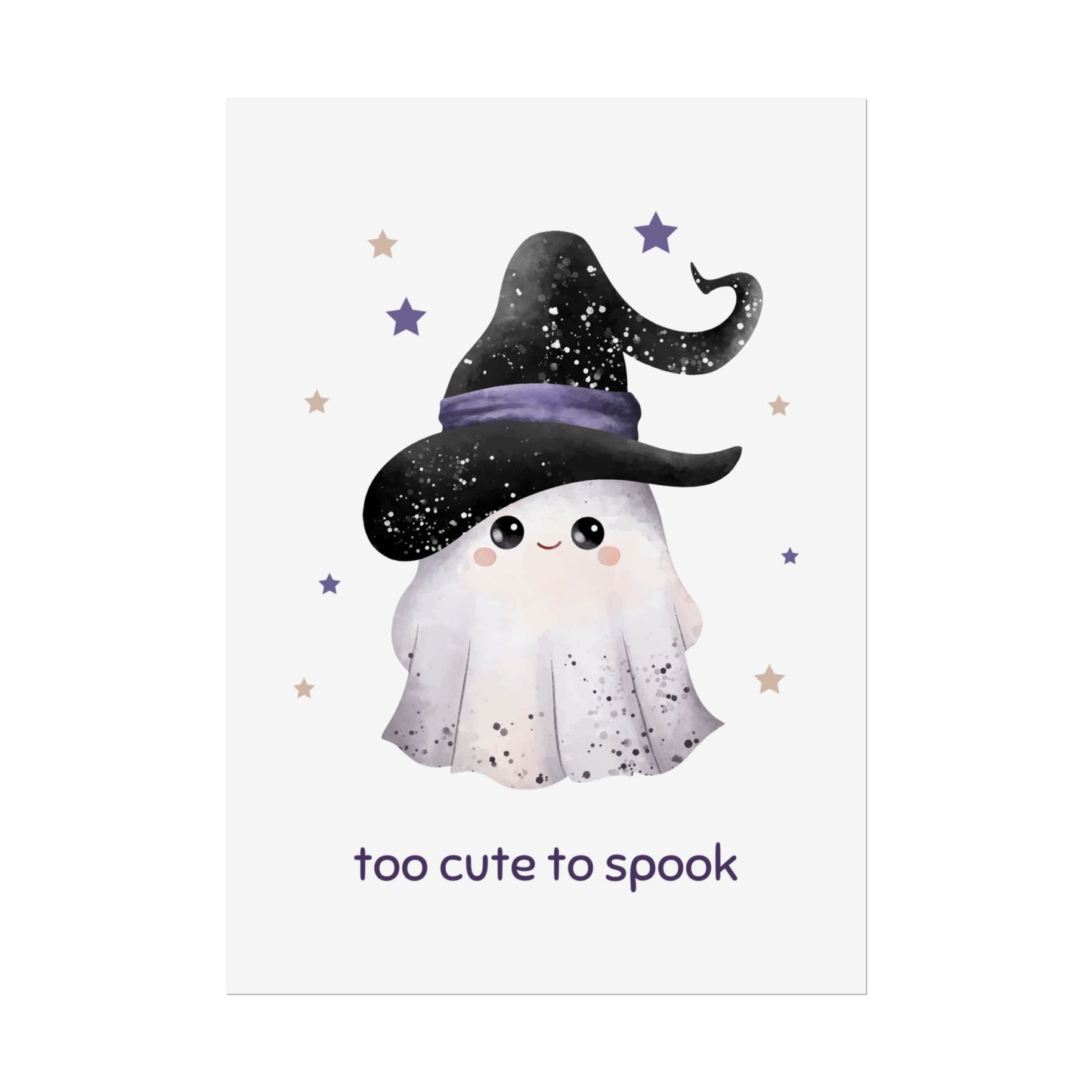 Too Cute to Spook Holding Hands Rolled Poster | Adorable Halloween Wall Art