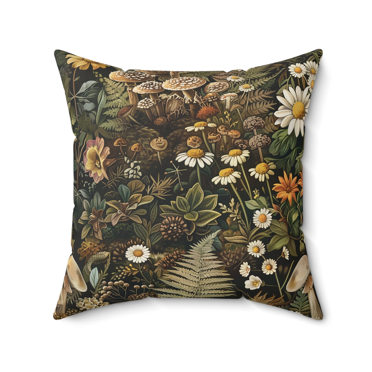 Woodland Flora Spun Polyester Square Pillow