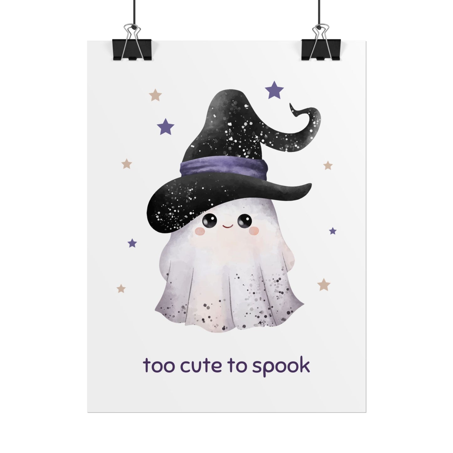 Too Cute to Spook Holding Hands Rolled Poster | Adorable Halloween Wall Art