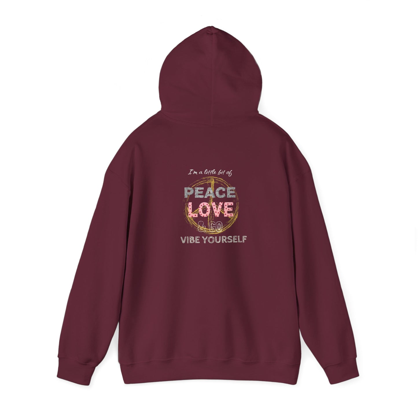 Peace, Love, Vibe yourself Unisex Heavy Blend™ Hooded Sweatshirt