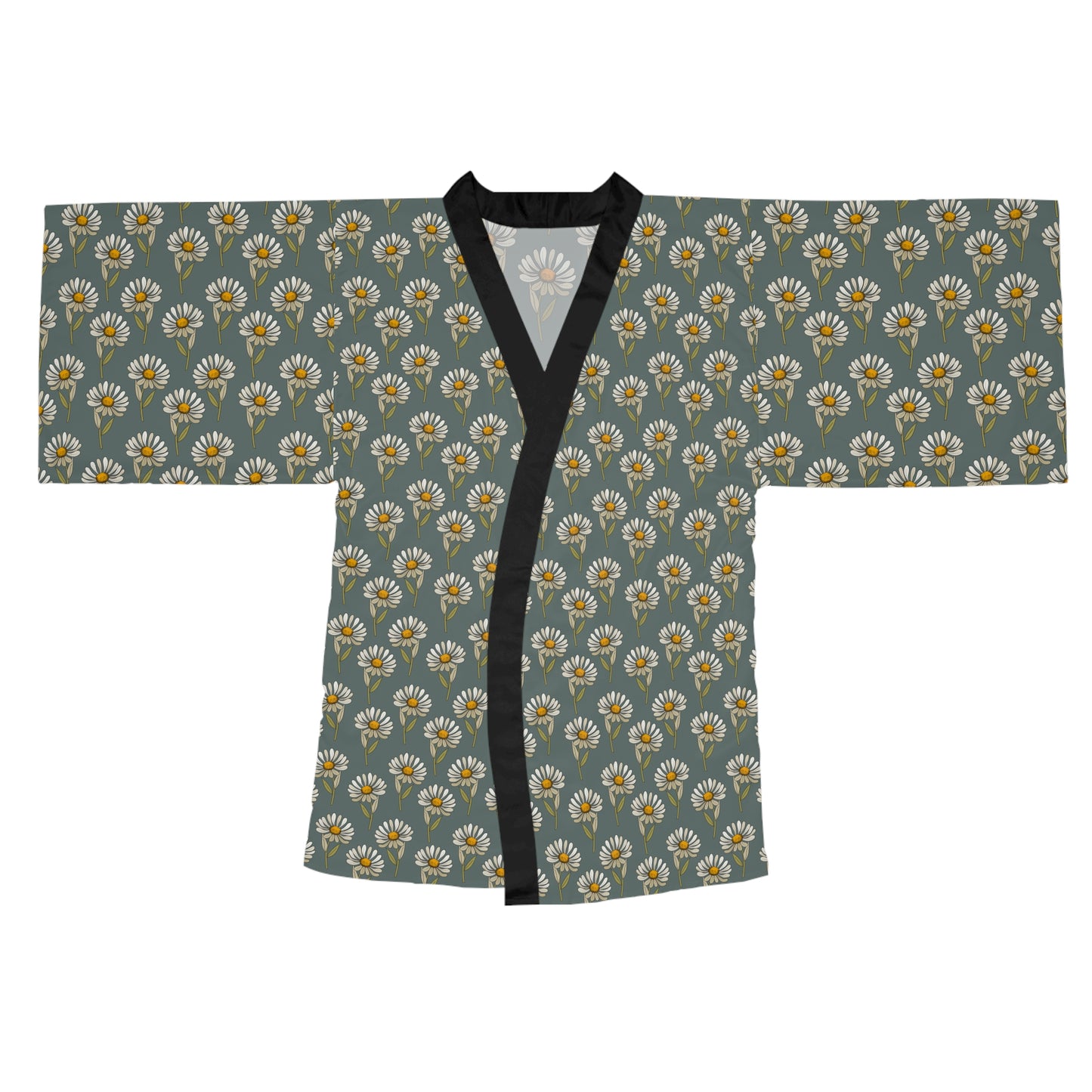 Summer Daisies Long Sleeve Kimono Robe (AOP)