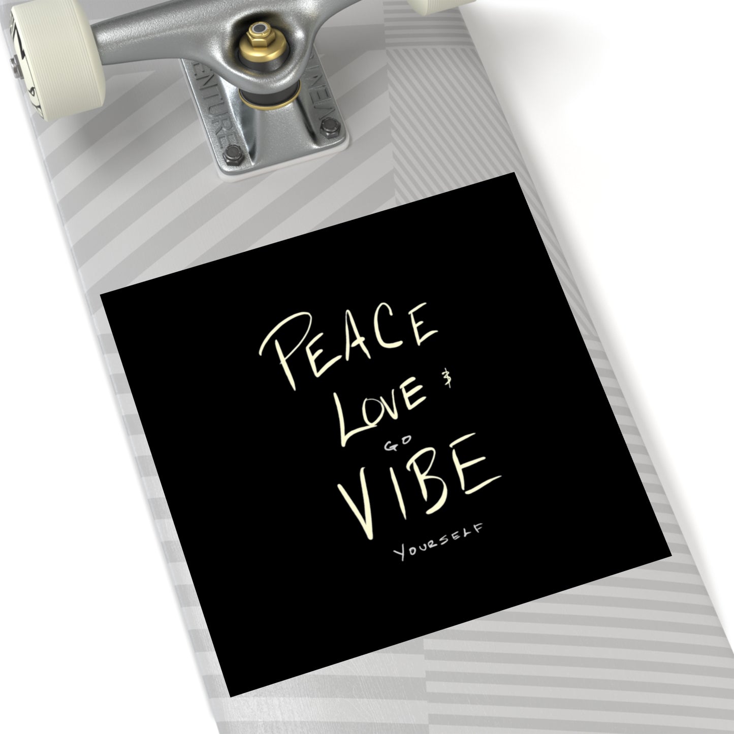 Peace, love, go vibe yourself Square Stickers, Indoor\Outdoor