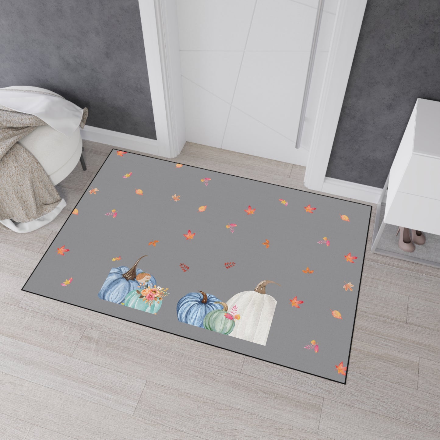 Pumpkin Heavy Duty Floor Mat | Durable Fall-Themed Entryway Decor