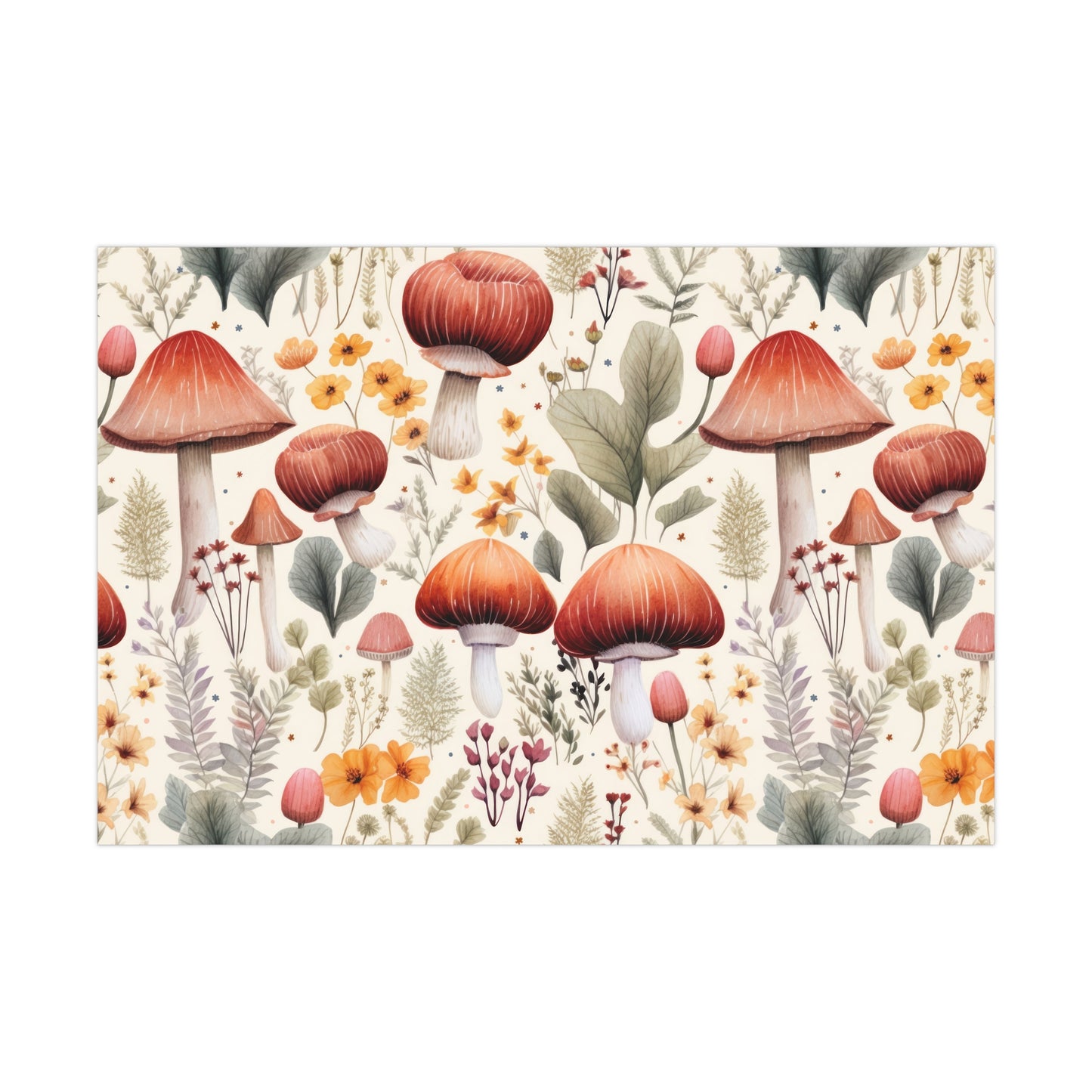 Mushroom Forest Gift Wrap Papers