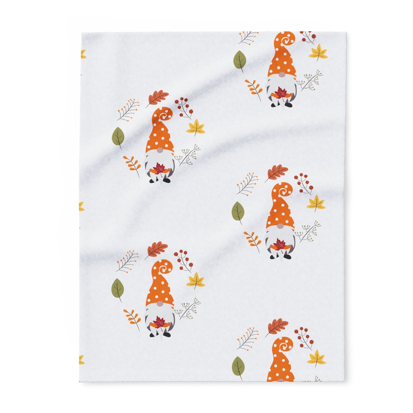 Gnome Arctic Fleece Blanket | Cozy Fall-Themed Throw Blanket