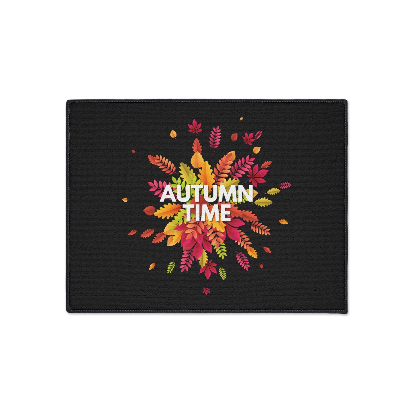 Autumn Time Heavy Duty Floor Mat | Durable Fall-Themed Entryway Decor