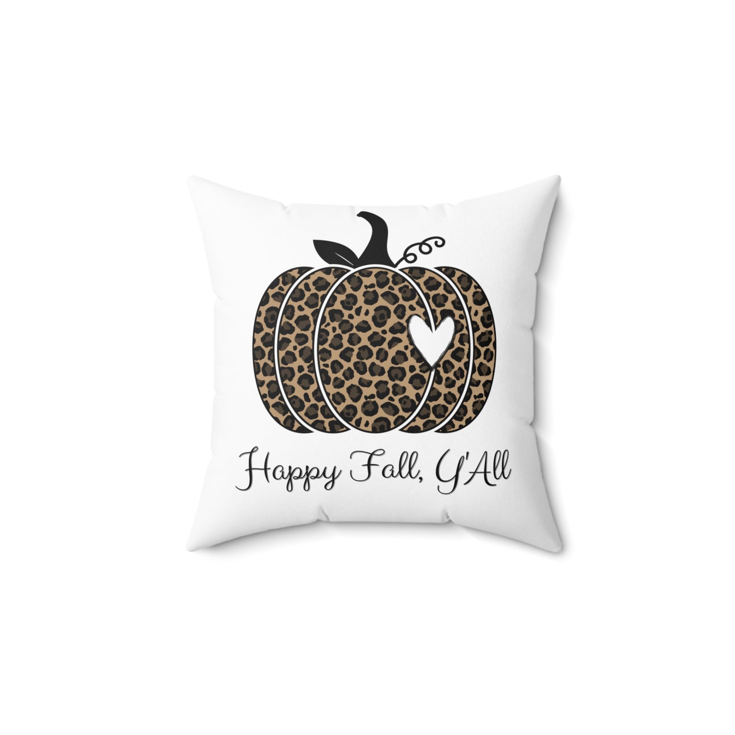 Happy Fall Y'all Faux Suede Square Pillow | Cozy Fall-Themed Home Decor