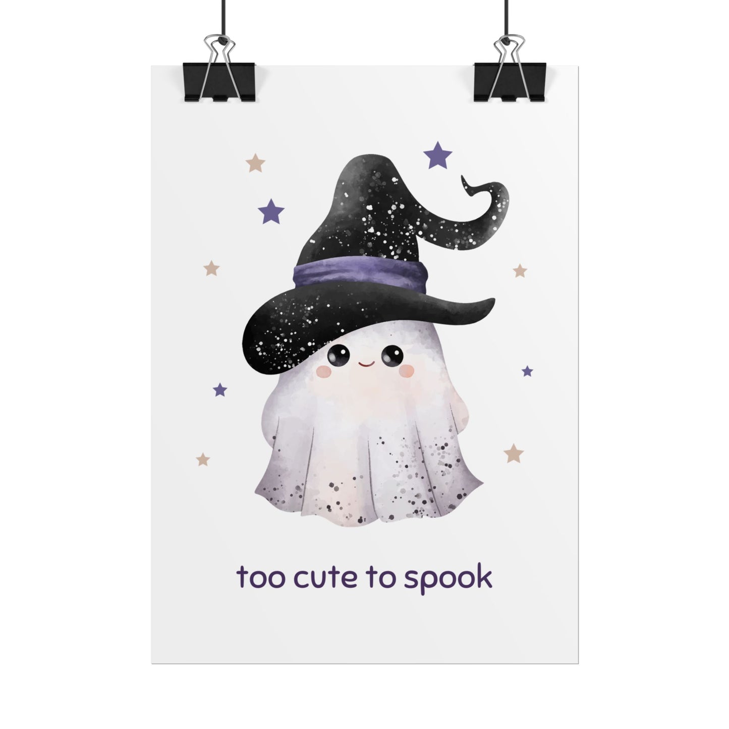 Too Cute to Spook Holding Hands Rolled Poster | Adorable Halloween Wall Art