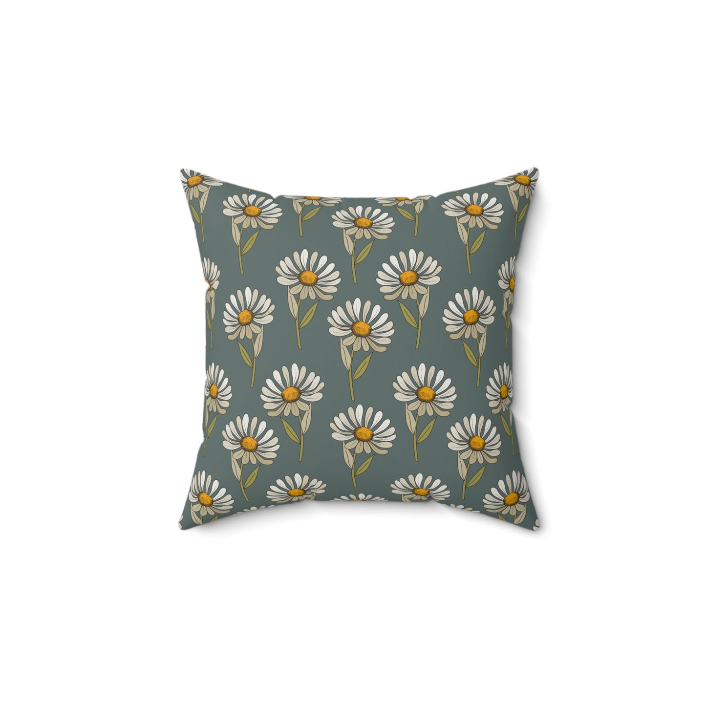 Summer Daisies Spun Polyester Square Pillow