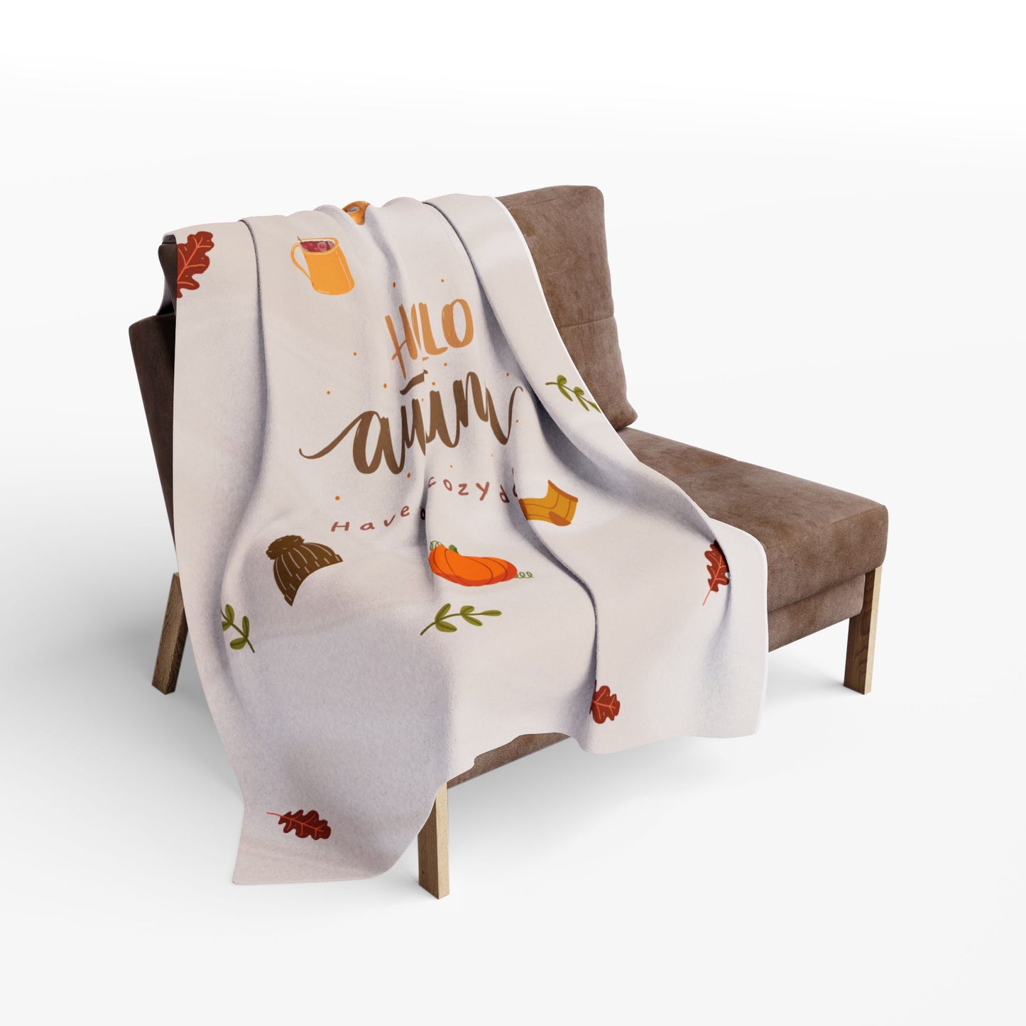 Hello Autumn Arctic Fleece Blanket | Cozy Fall-Themed Throw