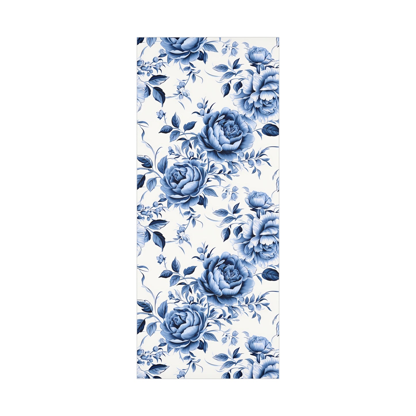 Blue Vintage Roses Gift Wrap Papers