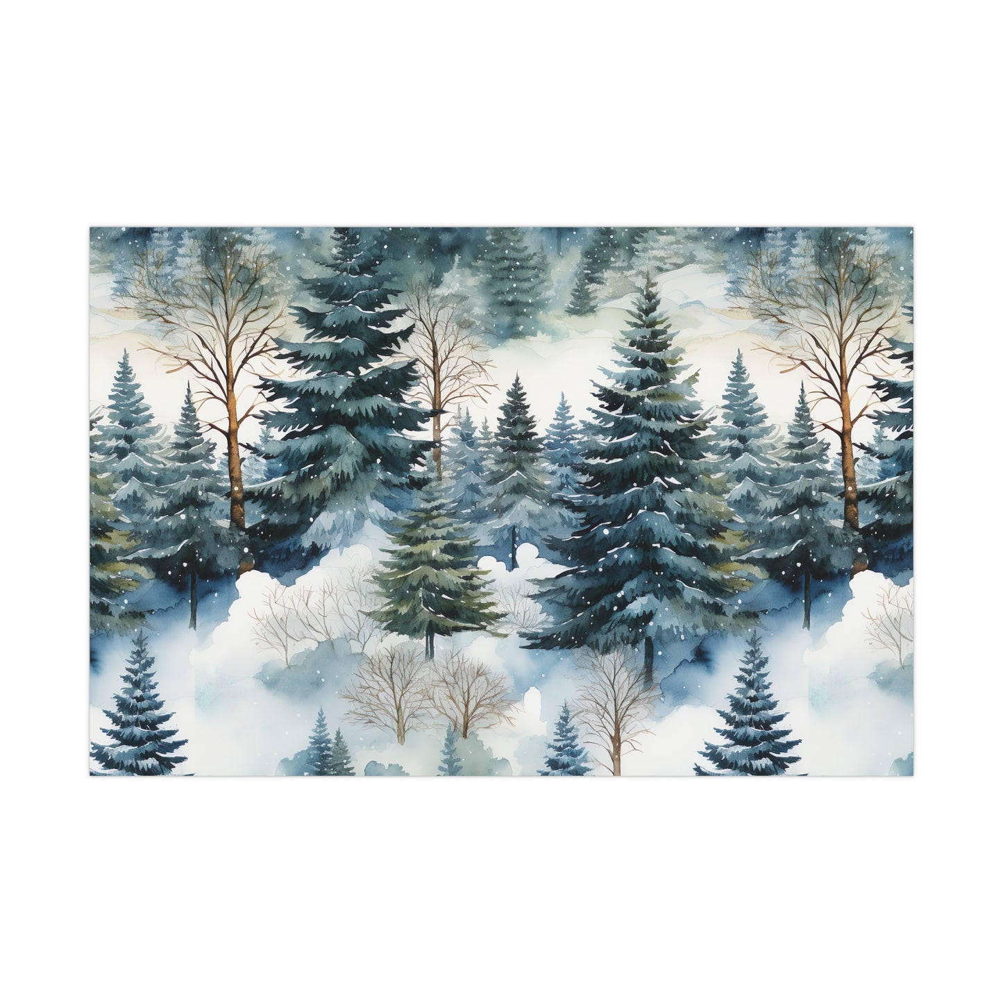 Pine Tree Forest Gift Wrap Papers