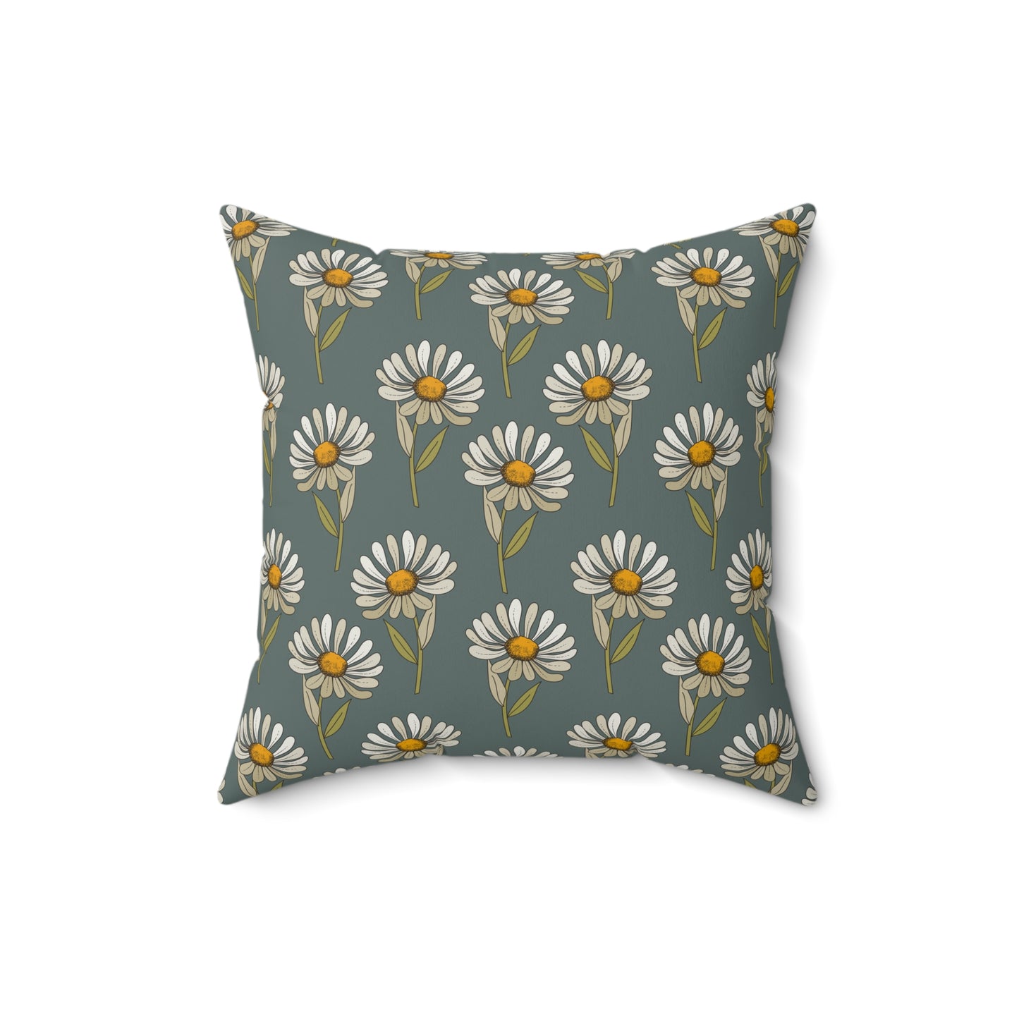 Summer Daisies Spun Polyester Square Pillow