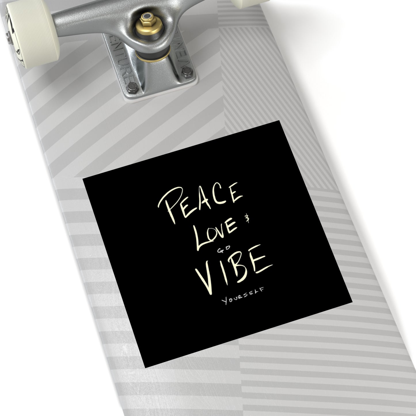 Peace, love, go vibe yourself Square Stickers, Indoor\Outdoor