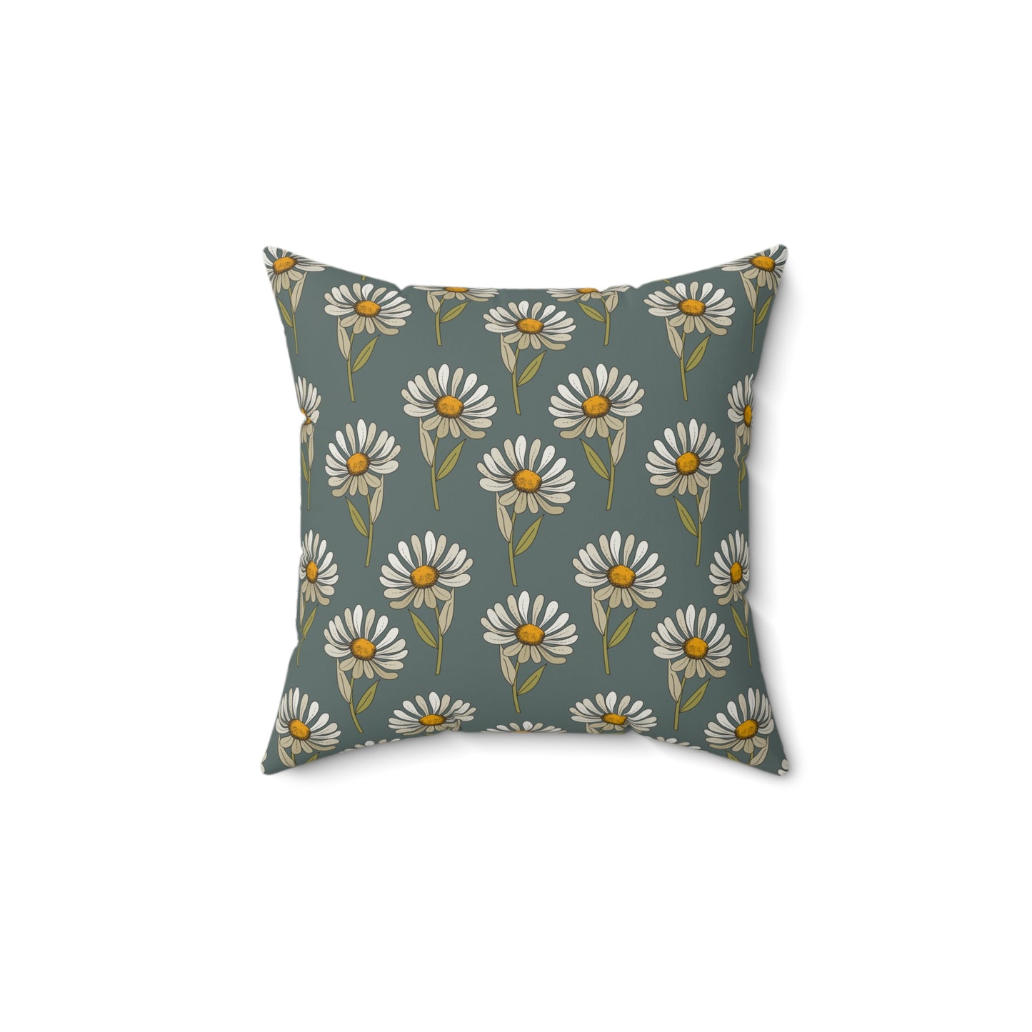 Summer Daisies Spun Polyester Square Pillow