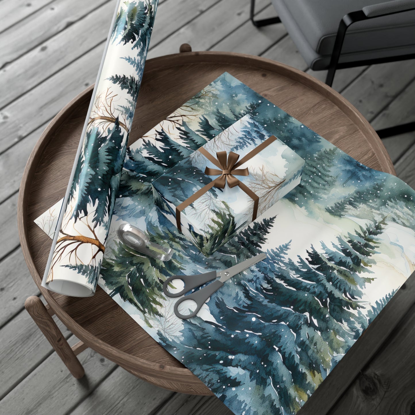 Pine Tree Forest Gift Wrap Papers