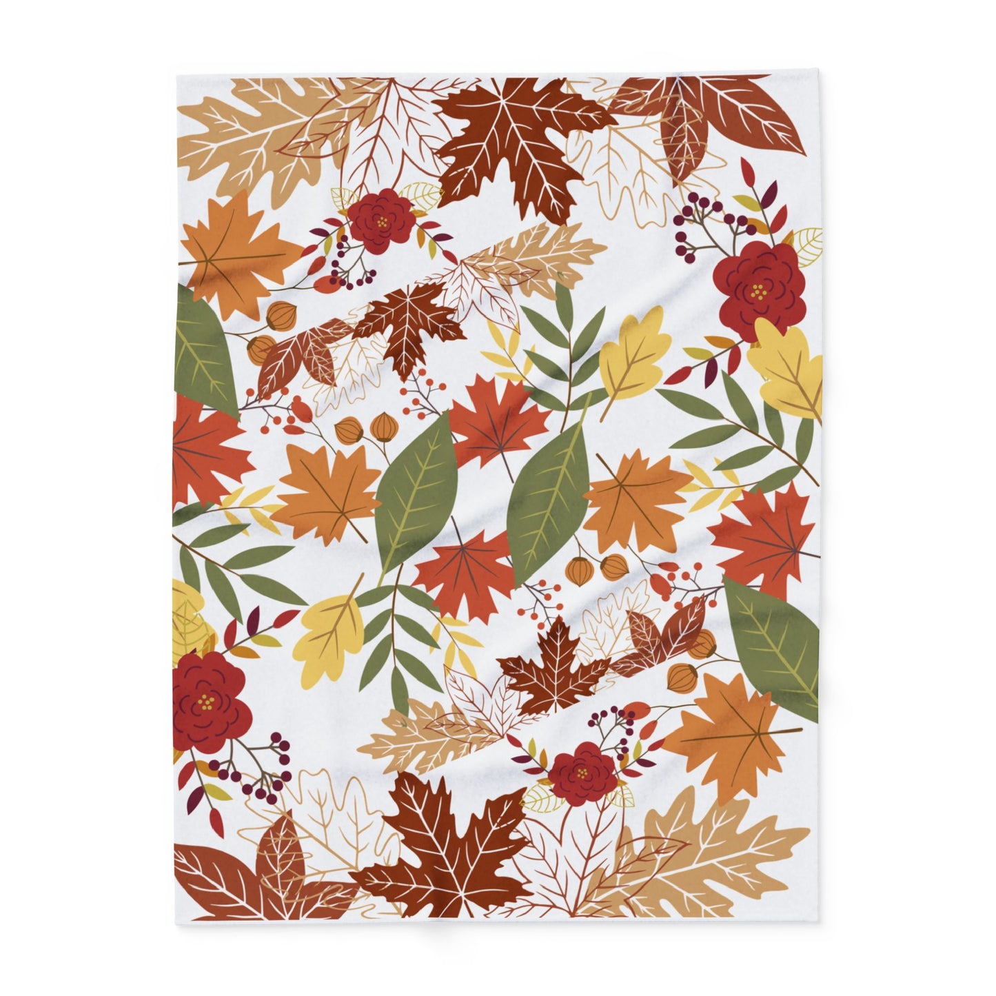 Fall Design Arctic Fleece Blanket | Cozy Autumn-Themed Throw