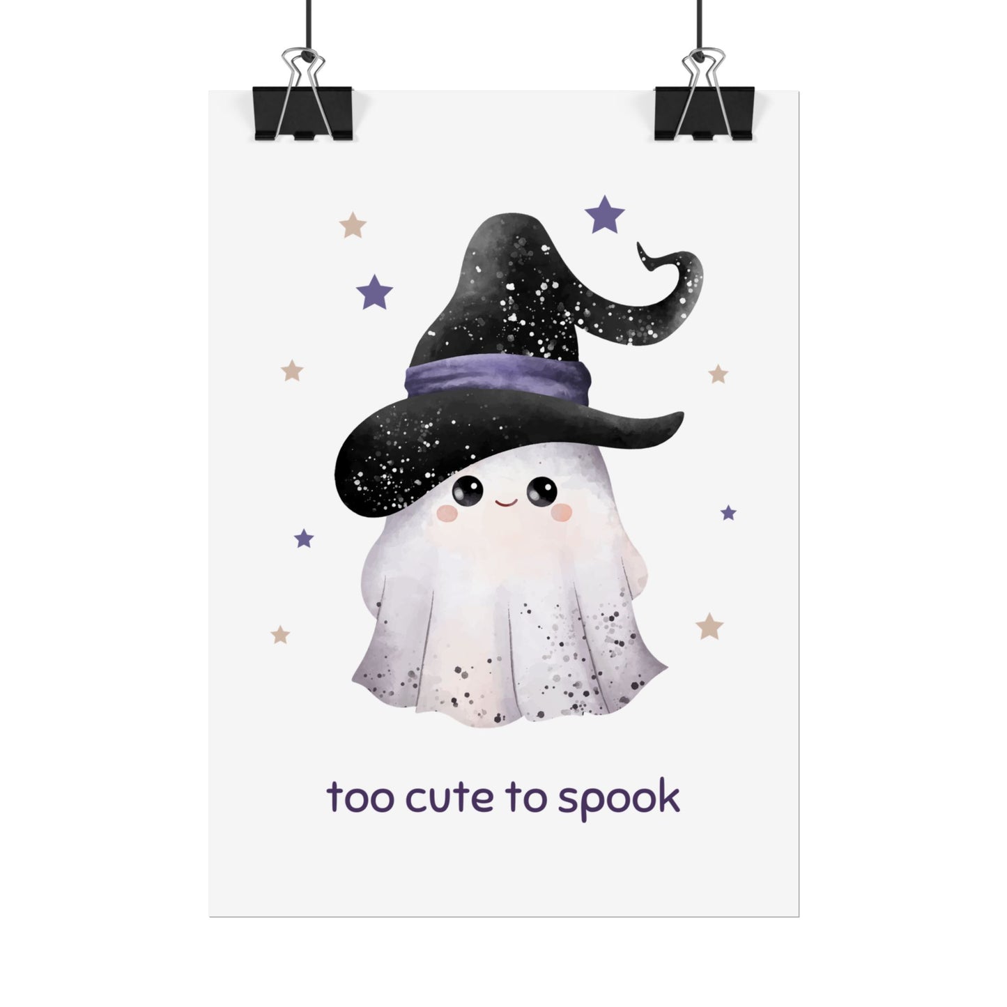 Too Cute to Spook Holding Hands Rolled Poster | Adorable Halloween Wall Art