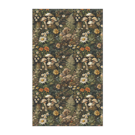 Woodland Flora Red Kitchen Towel