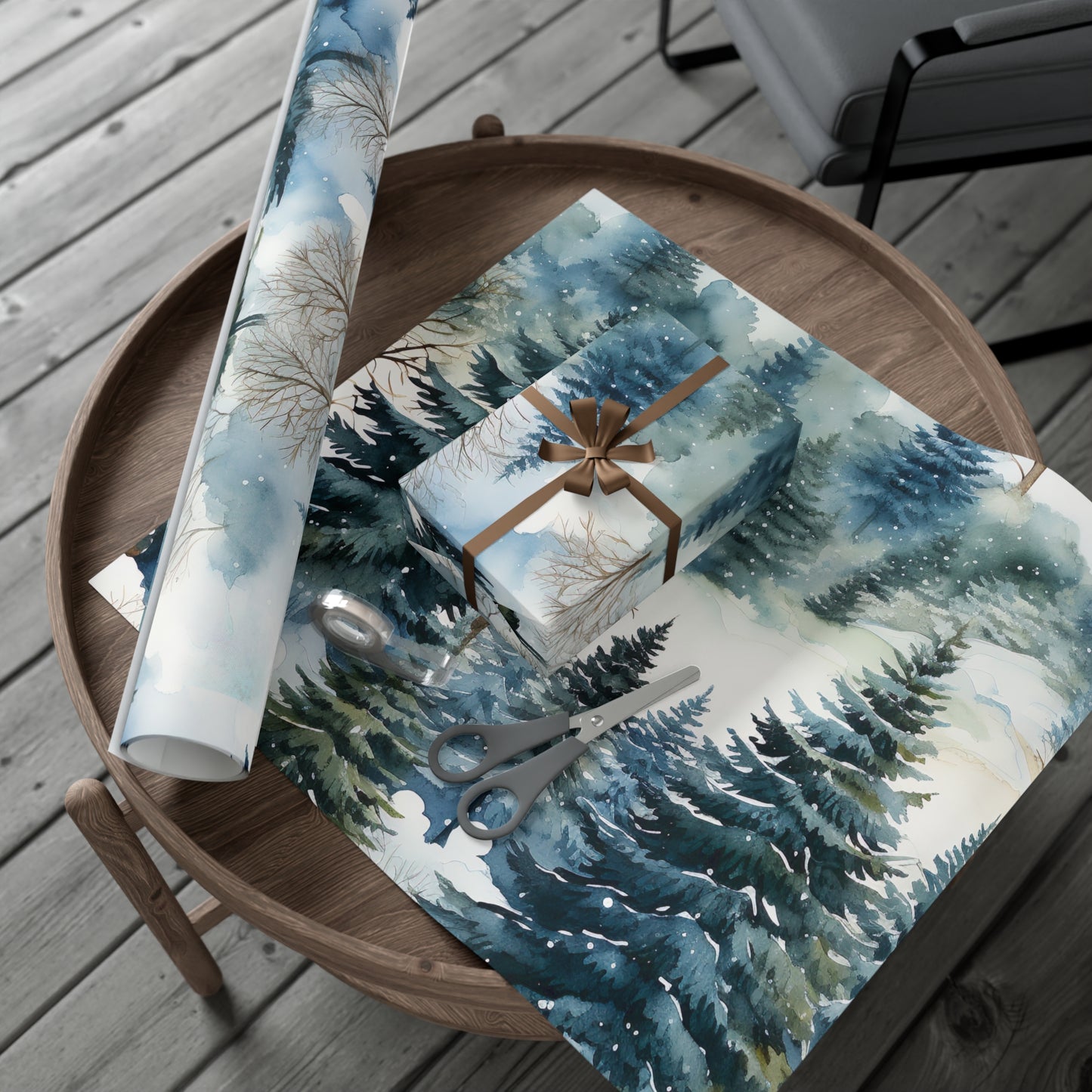 Pine Tree Forest Gift Wrap Papers